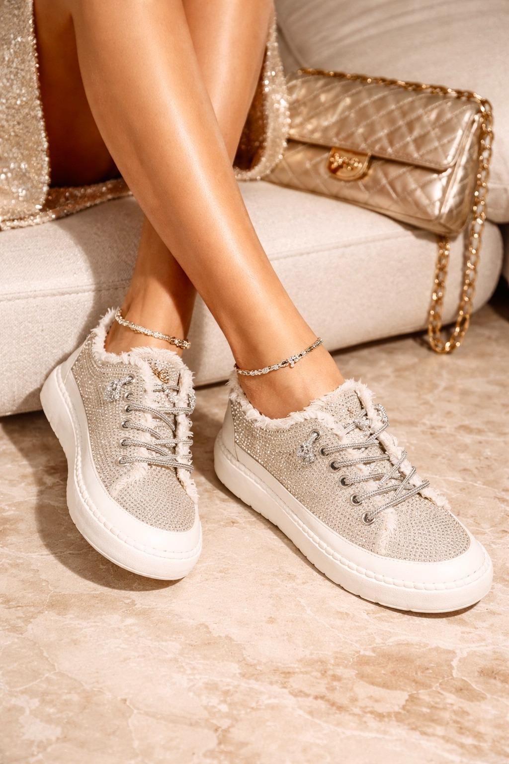 Night Spark Kot Spor Ayakkabı Bej - Spor Ayakkabı