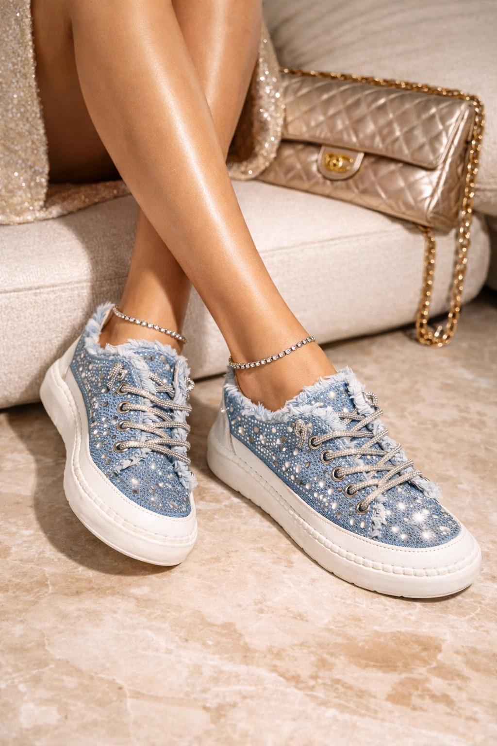 Night Spark Kot Spor Ayakkabı Mavi - Spor Ayakkabı