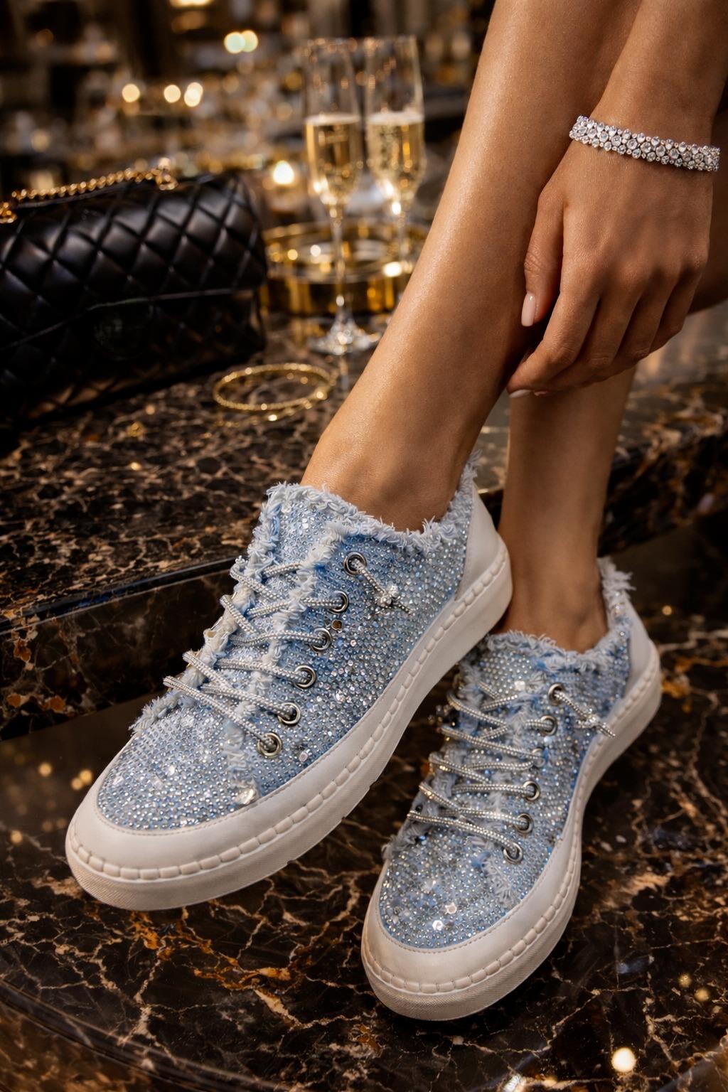 Night Spark Kot Spor Ayakkabı Mavi - Spor Ayakkabı