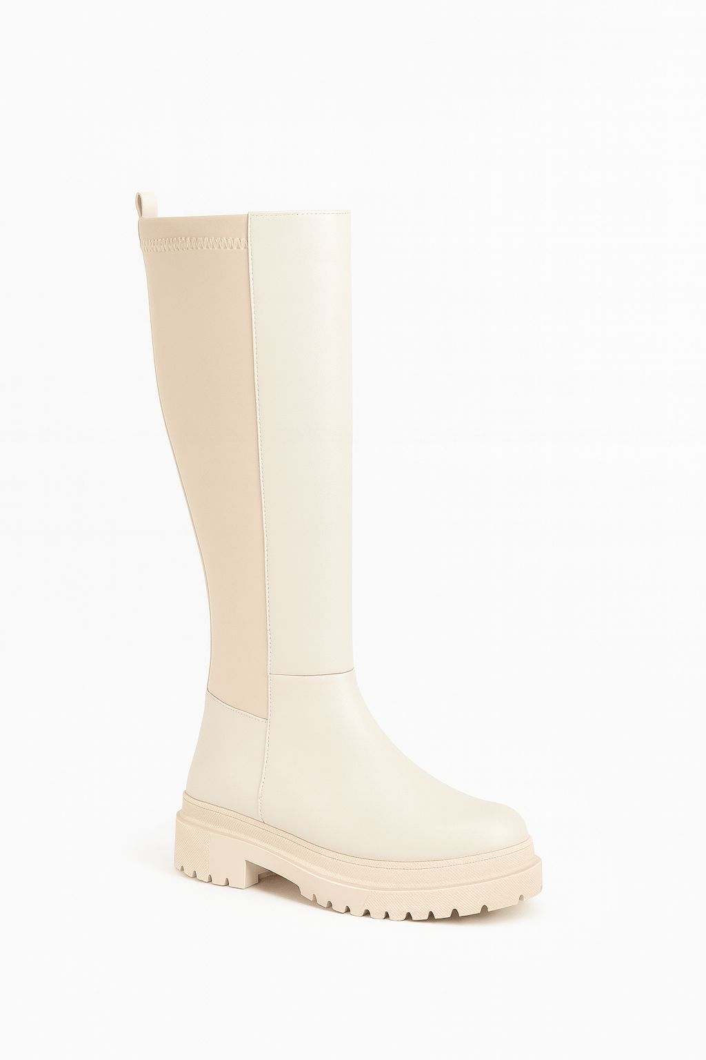 Offila Diz Altı Uzun Çizme Bej - Düz Çizme