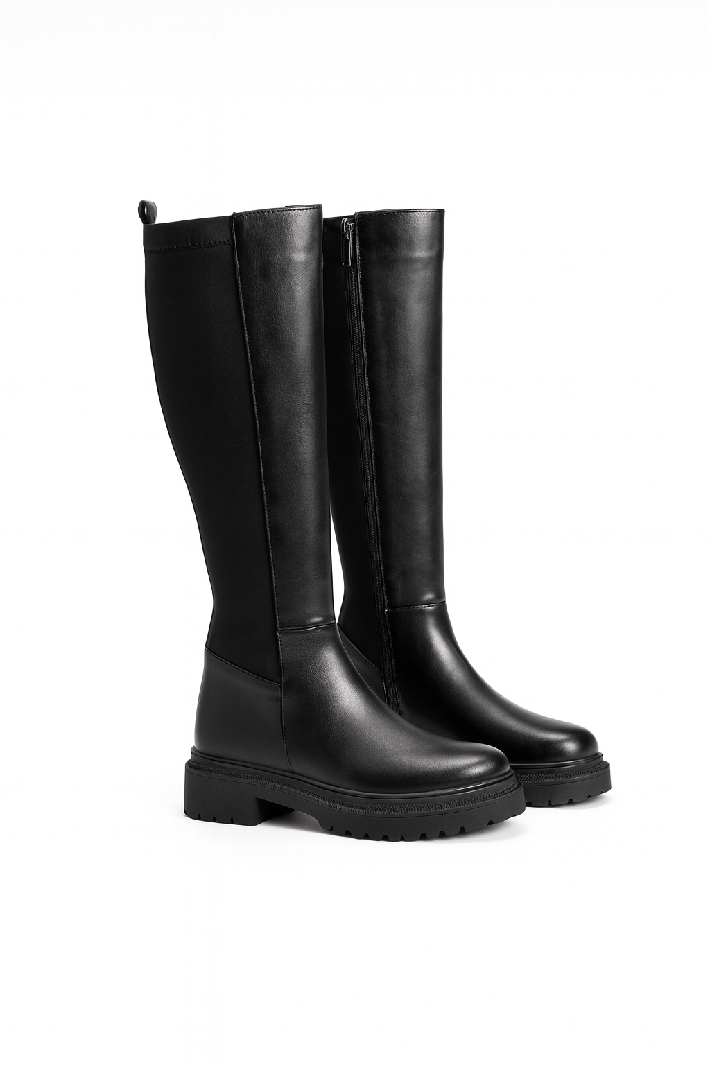 Offila Diz Altı Uzun Çizme Siyah - Düz Çizme