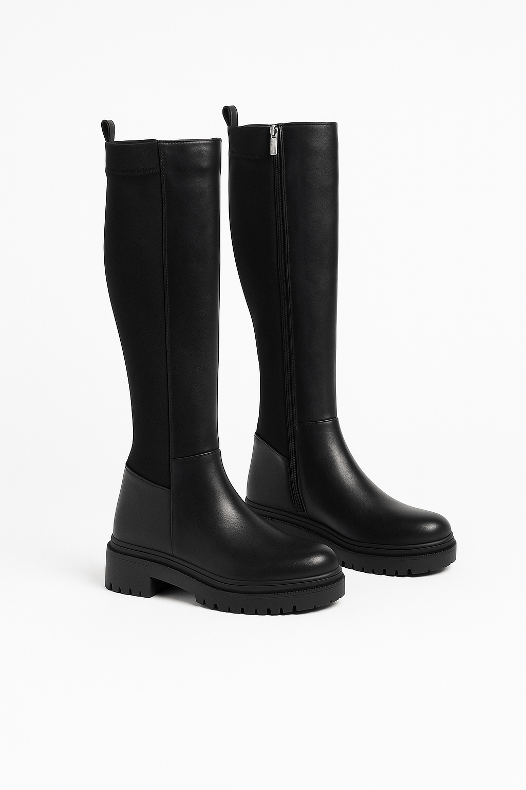 Offila Diz Altı Uzun Çizme Siyah - Düz Çizme