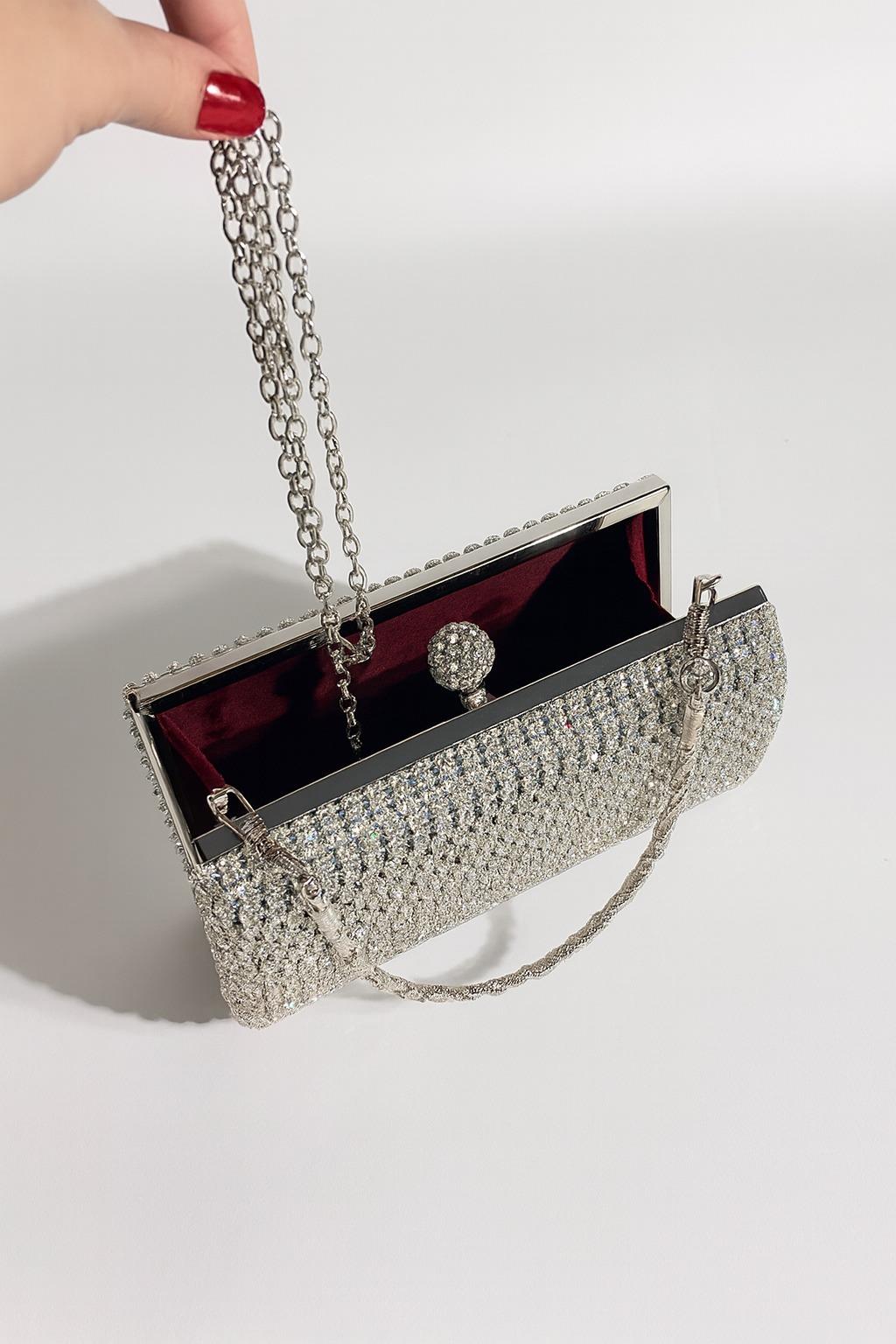 Opal Kristal Çanta Gümüş - Taşlı Çanta