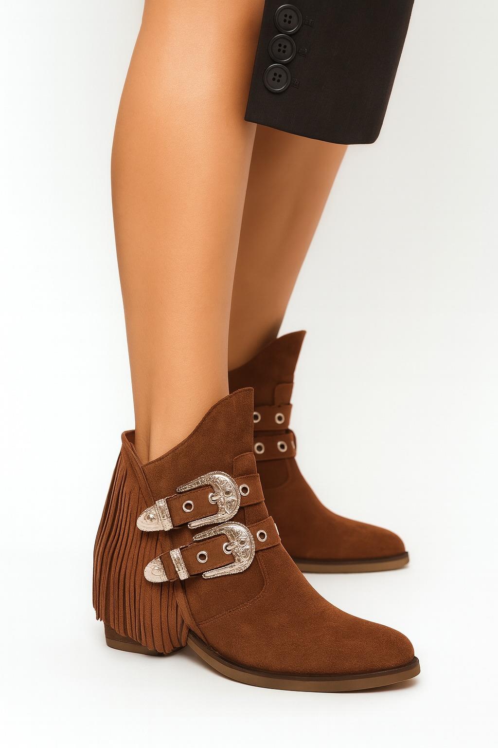 Palan Süet Bot Taba - Düz Bot