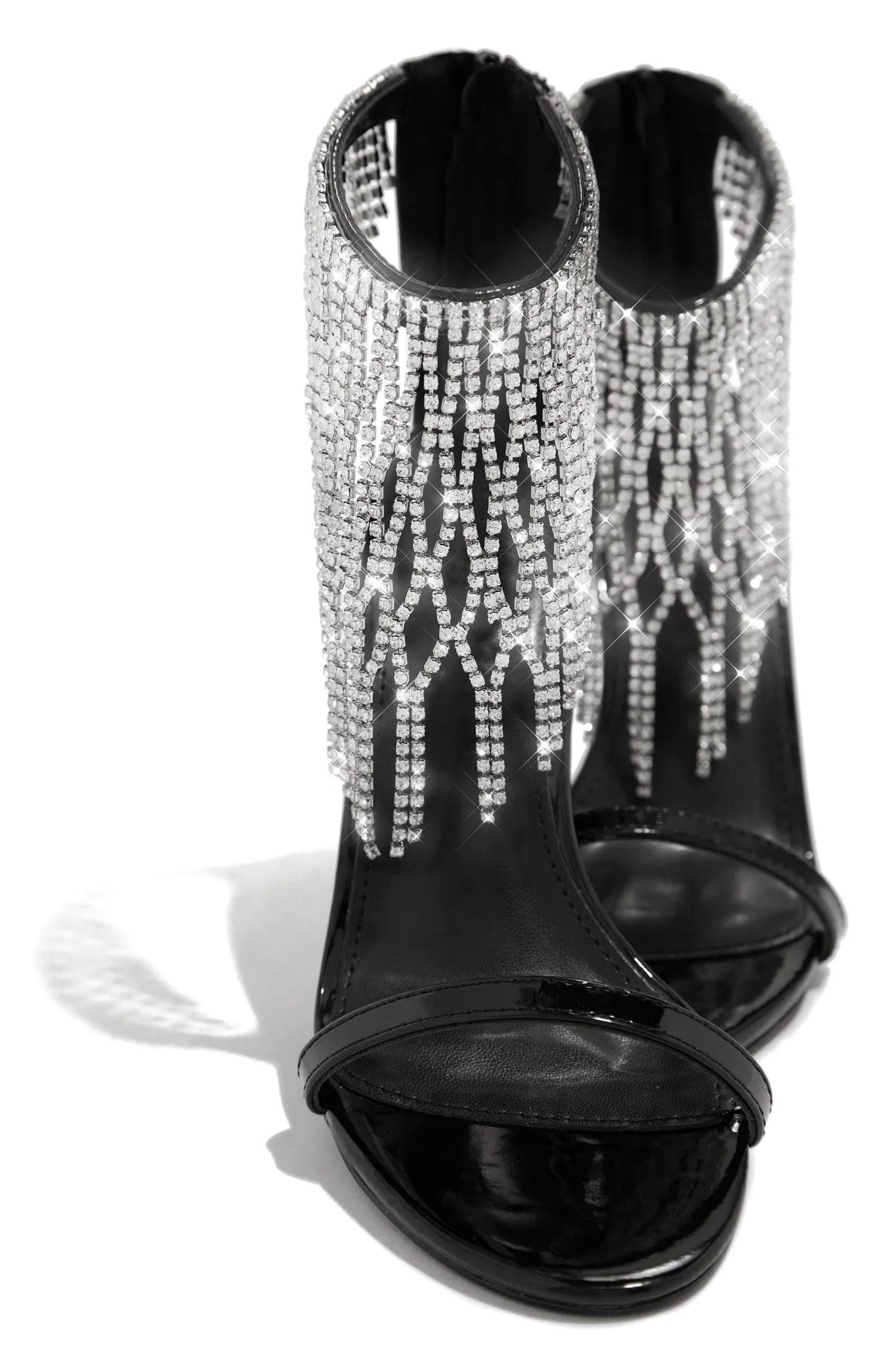 Patrika Kristal Taşlı Ayakkabı Siyah - KADIN AYAKKABI