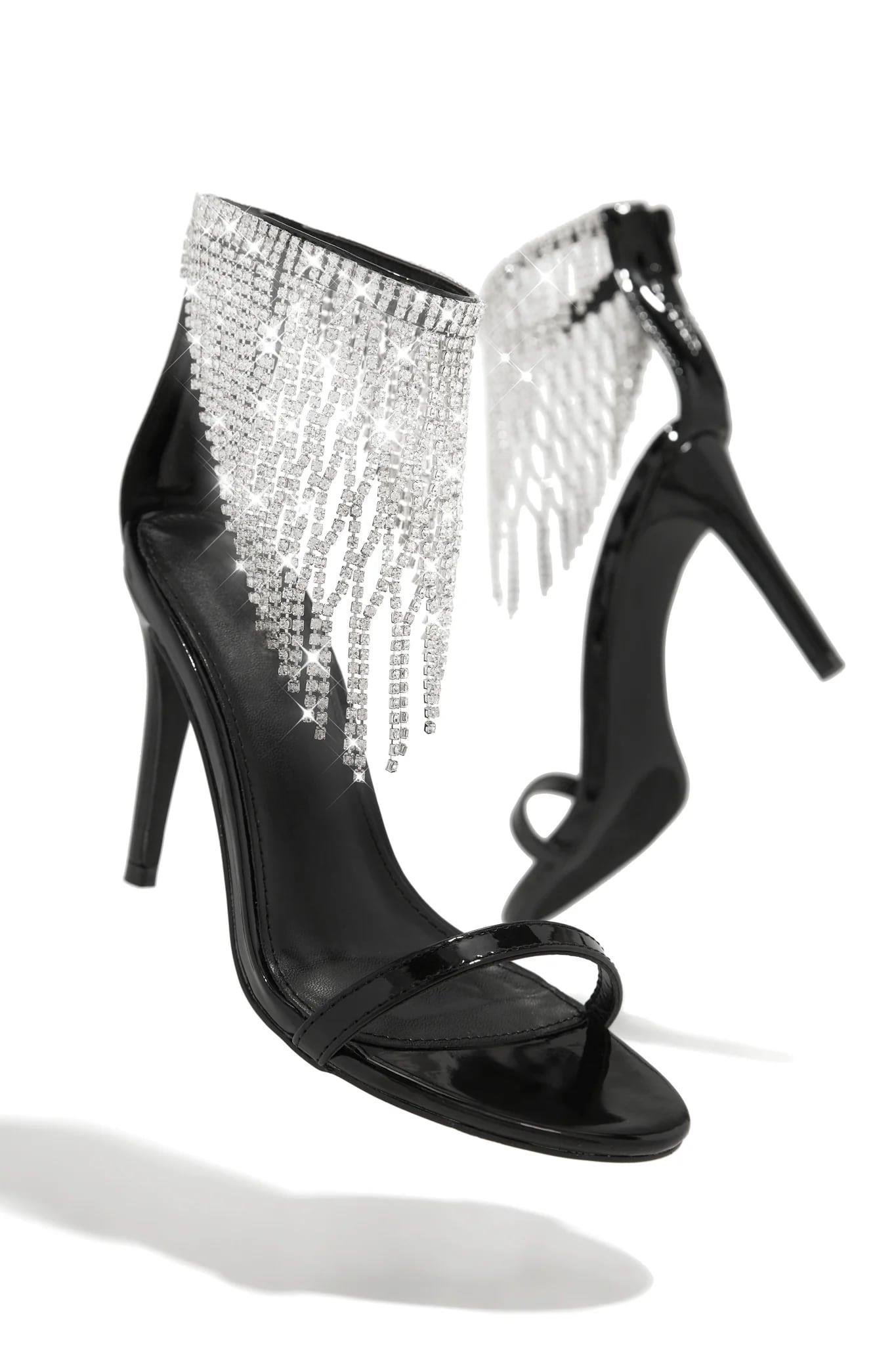 Patrika Kristal Taşlı Ayakkabı Siyah - KADIN AYAKKABI