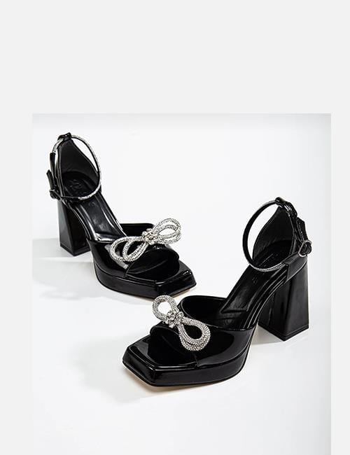 Perla Platform Topuklu Ayakkabı Siyah - KADIN AYAKKABI