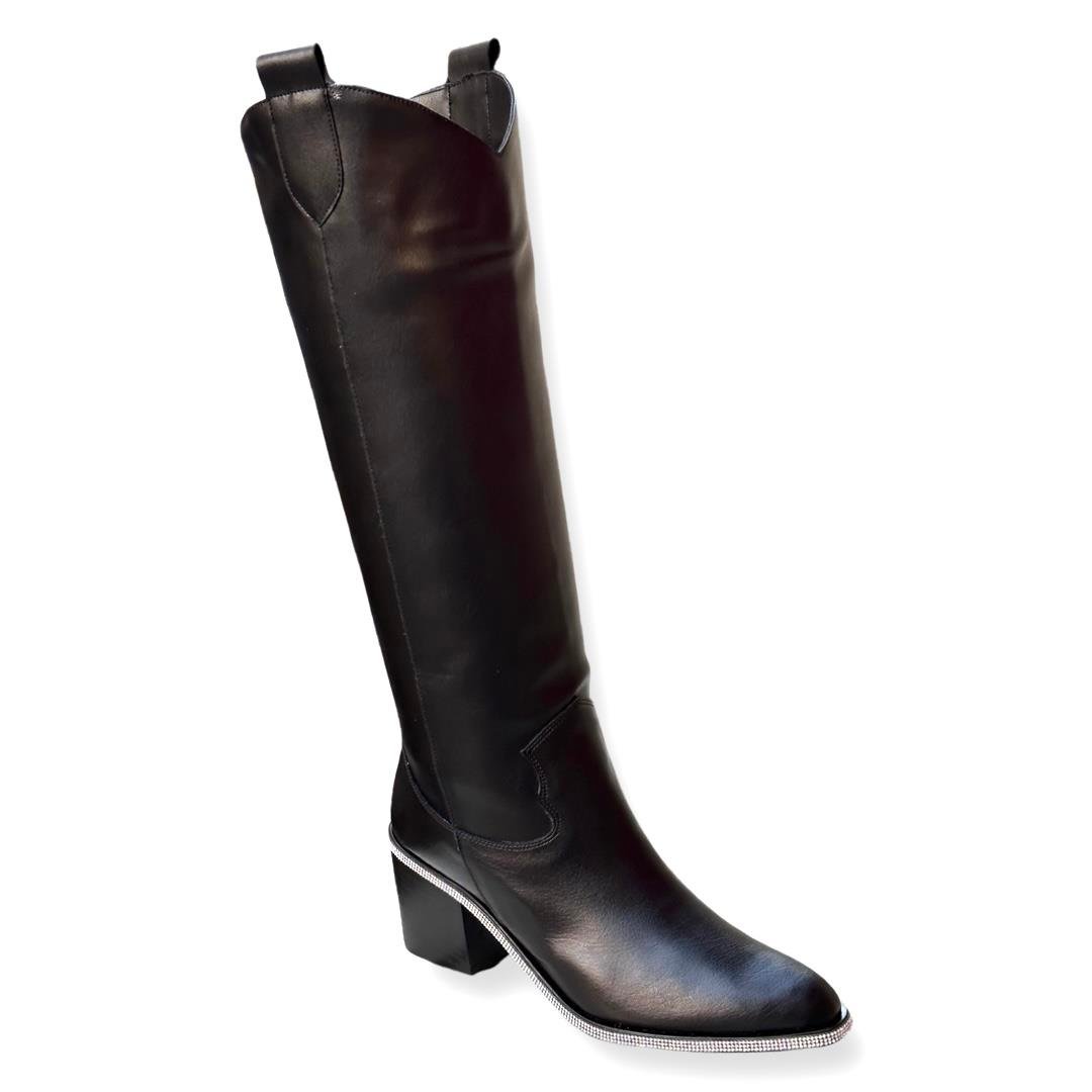 Phoebe Deri Çizme Siyah - WOMAN SHOES