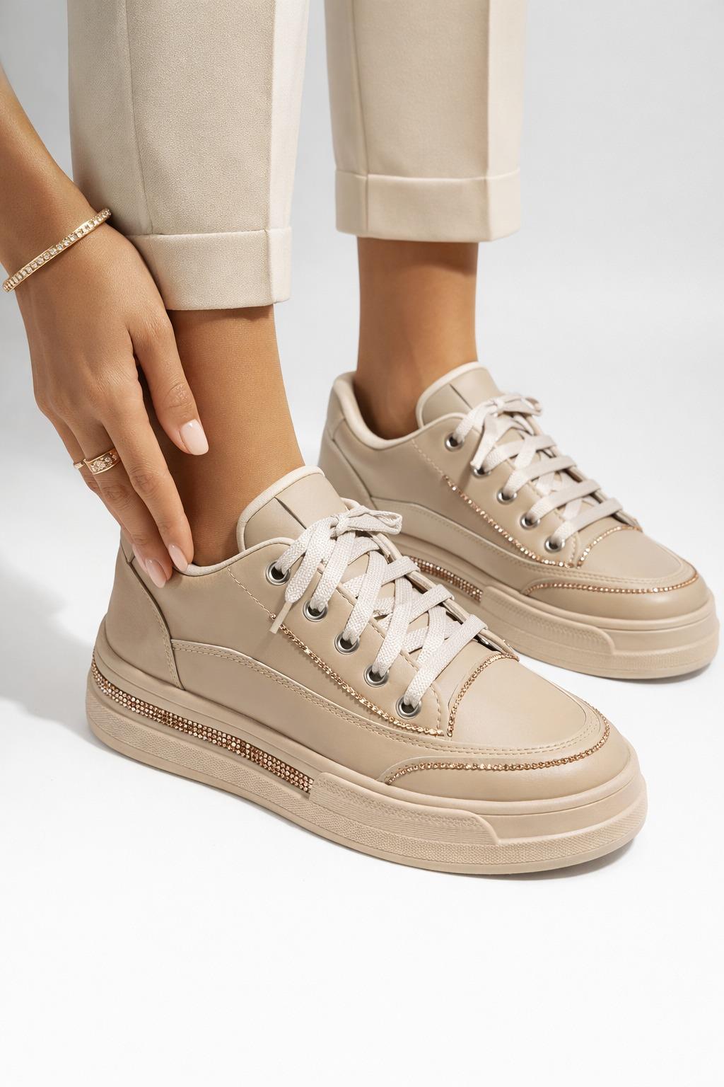 Pulse Spor Ayakkabı Bej - Spor Ayakkabı