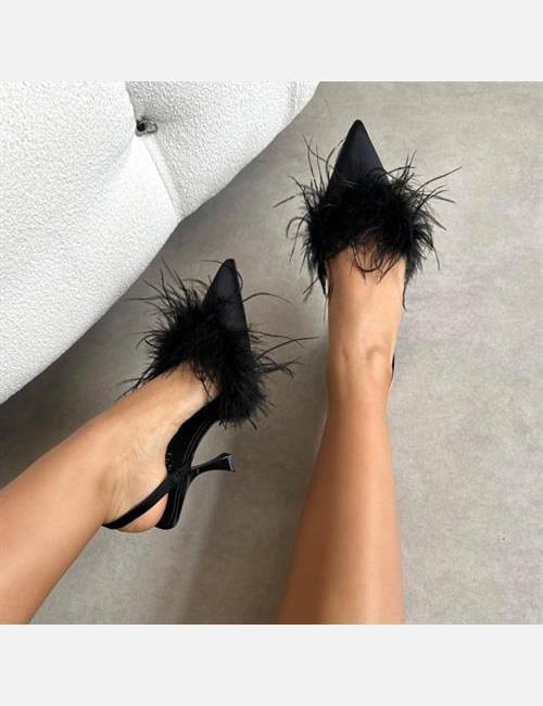 Raheli Topuklu Stiletto Siyah - KADIN AYAKKABI