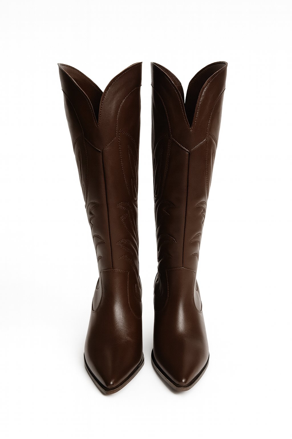 Ranch Kahverengi Deri Kovboy Çizmesi - Cowboy Çizme