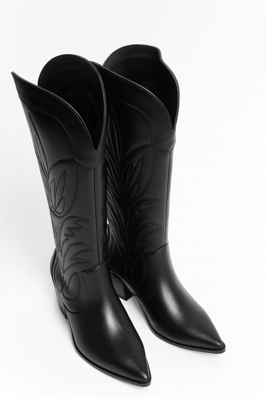 Ranch Kovboy Çizme Siyah - Cowboy Çizme