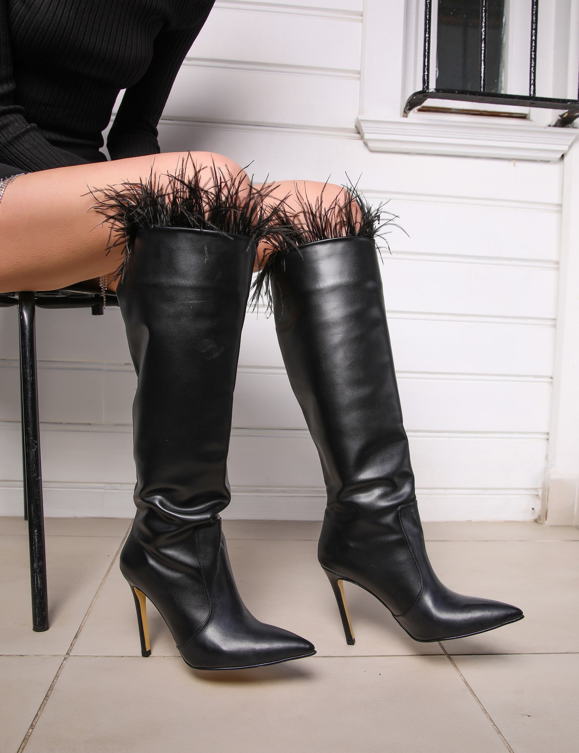Raquel Çizme Siyah - Long Boots