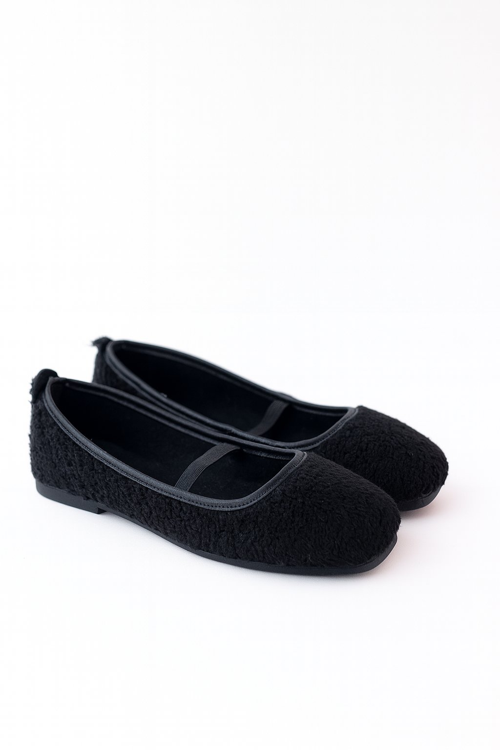 Rise Kürklü Babet Siyah - KADIN AYAKKABI