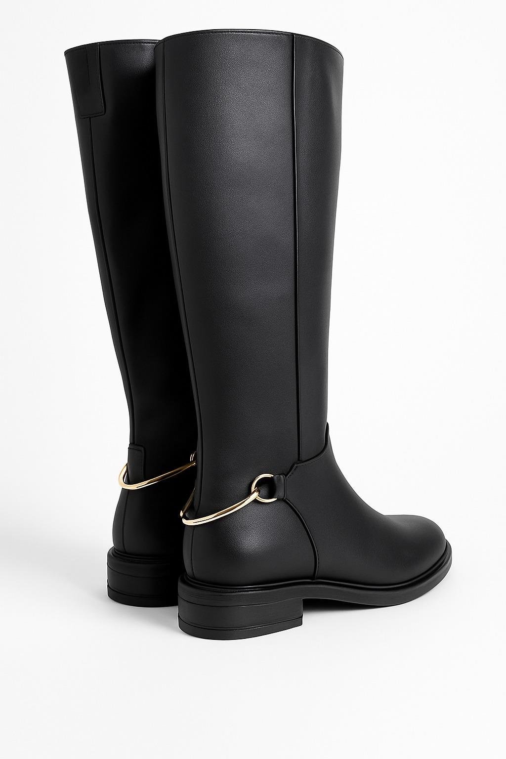 Royalop Çizme Siyah - Düz Çizme