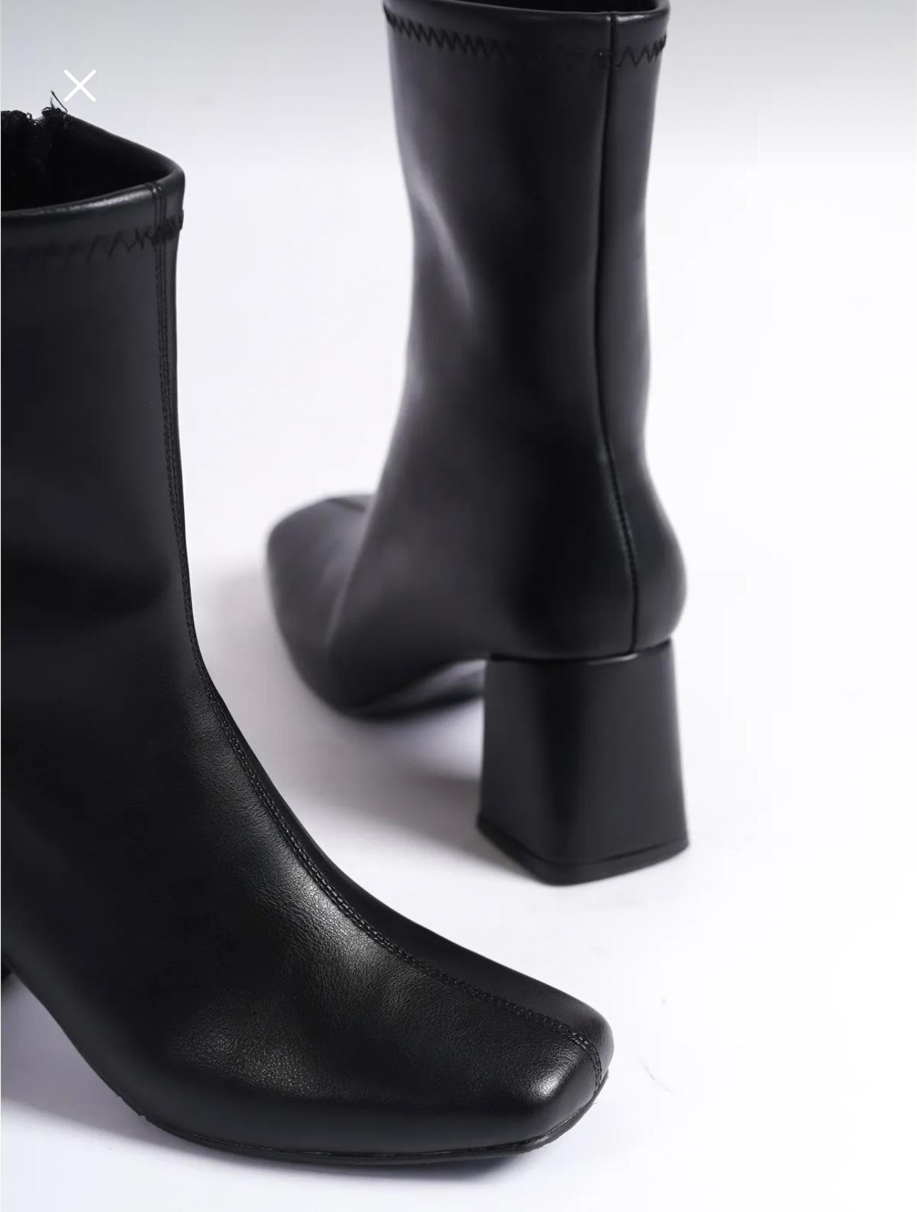 Saga Boots Black - Topuklu Bot