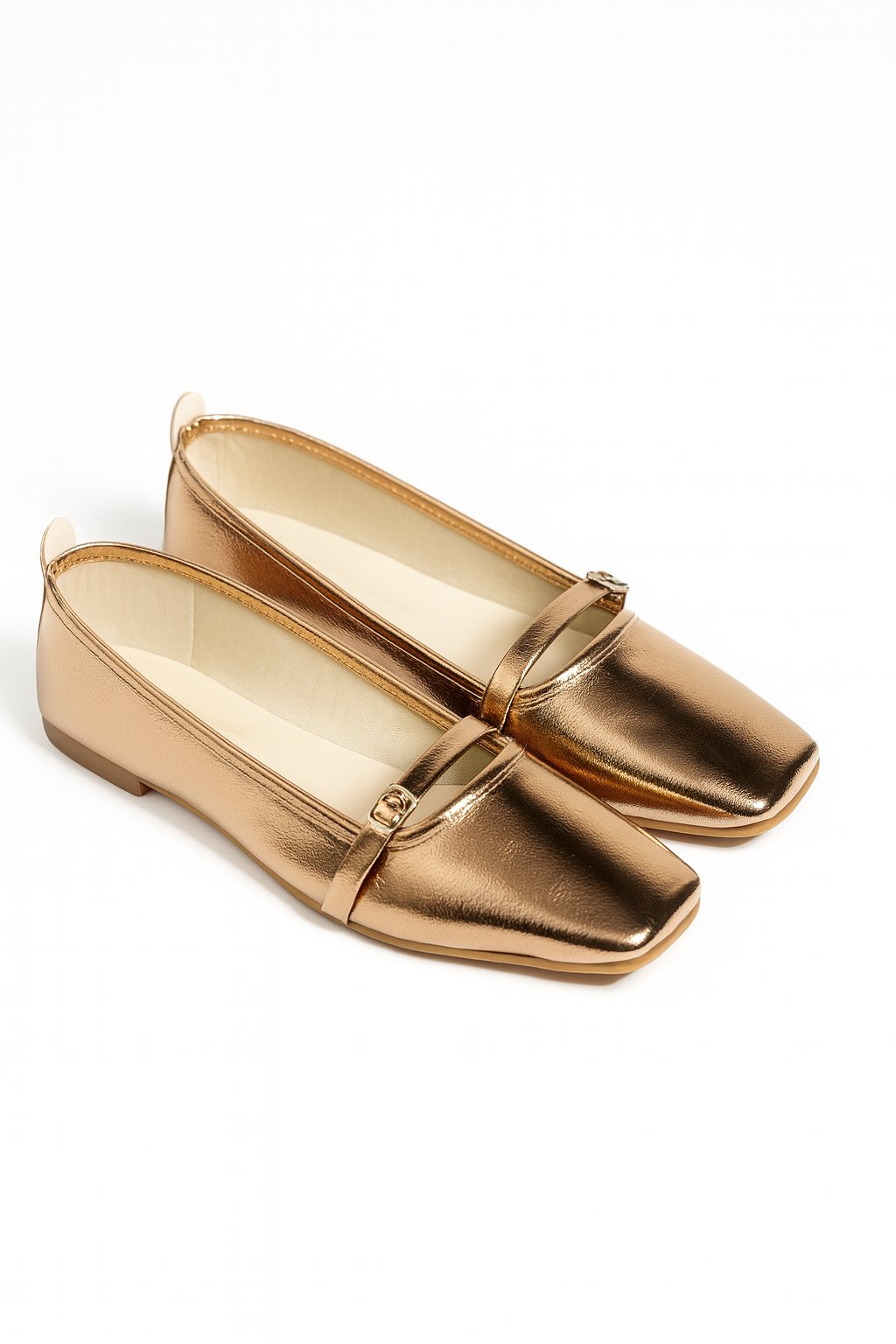 Sanda Düz Klasik Babet Gold - WOMAN SHOES