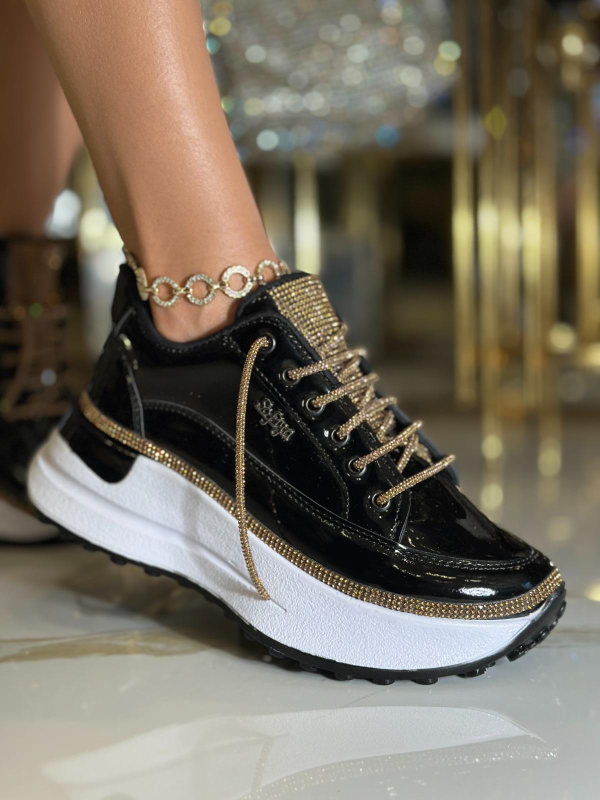 Sandip Extreme Yüksek Tabanlı Spor Ayakkabı Siyah - WOMAN SHOES