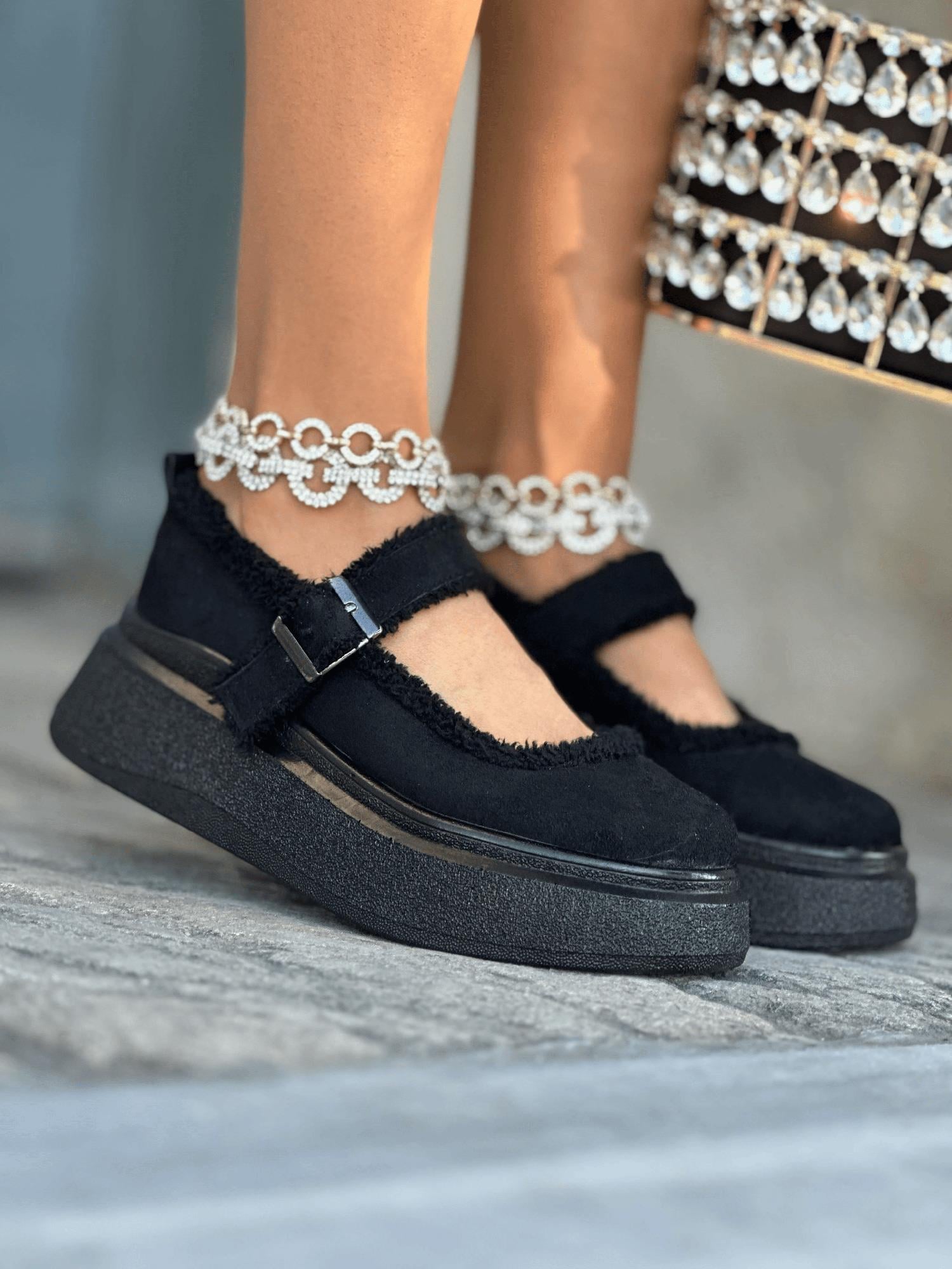 Selen Süet Loafer Siyah - Loafer