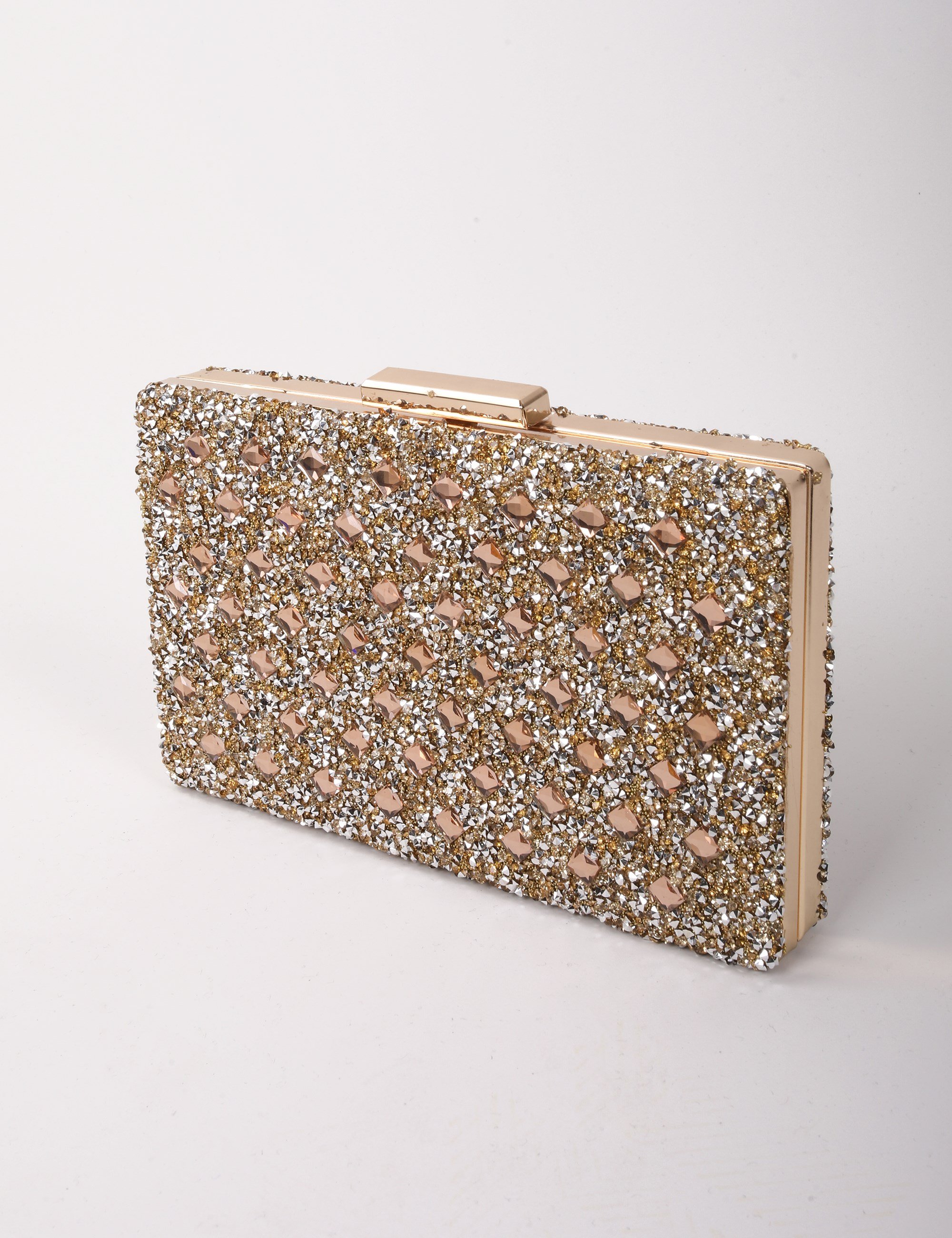 Serena Kristal Taşlı Gold Çanta - Bags