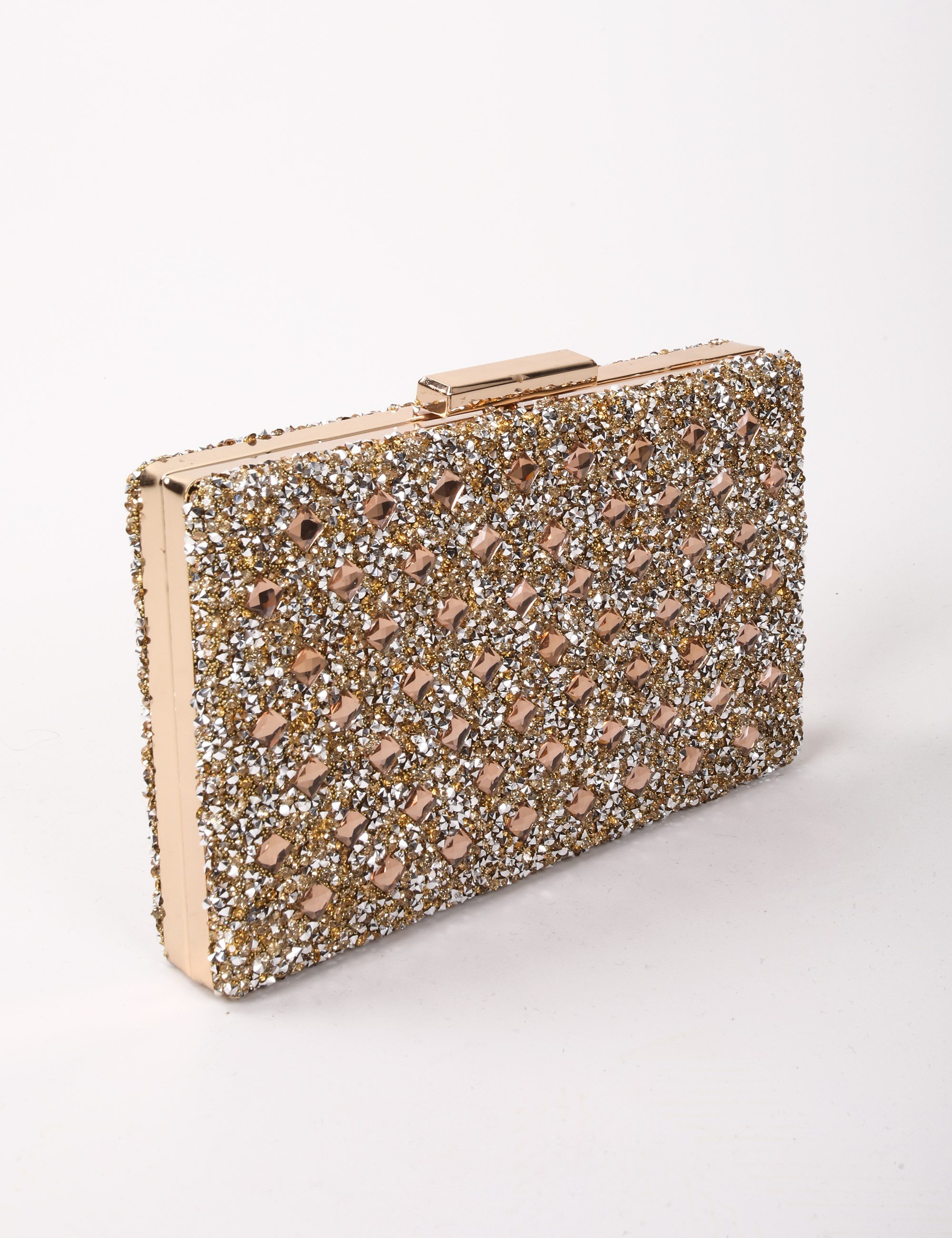 Serena Kristal Taşlı Gold Çanta - Bags