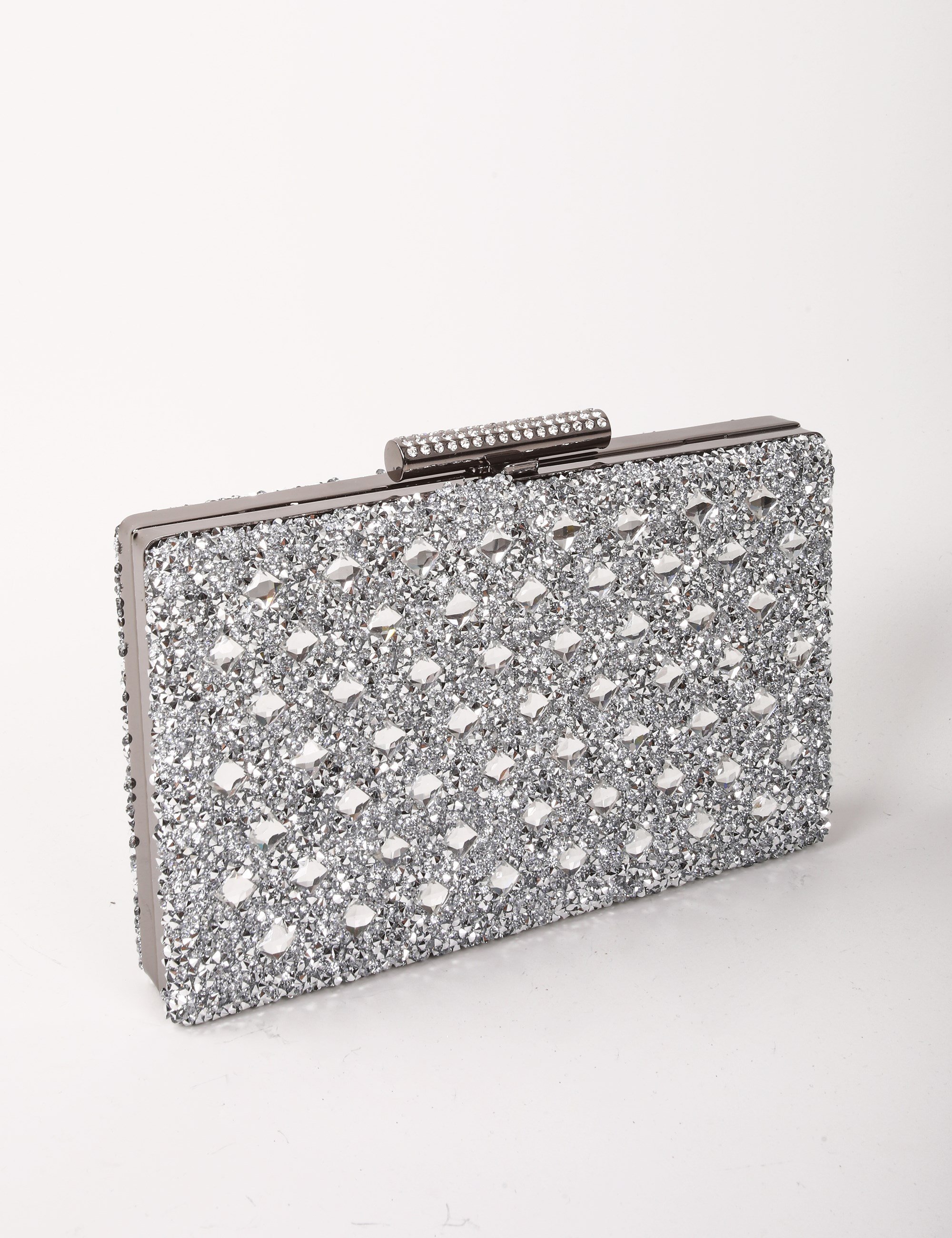 Serena Kristal Taşlı Gümüş Çanta - Çanta