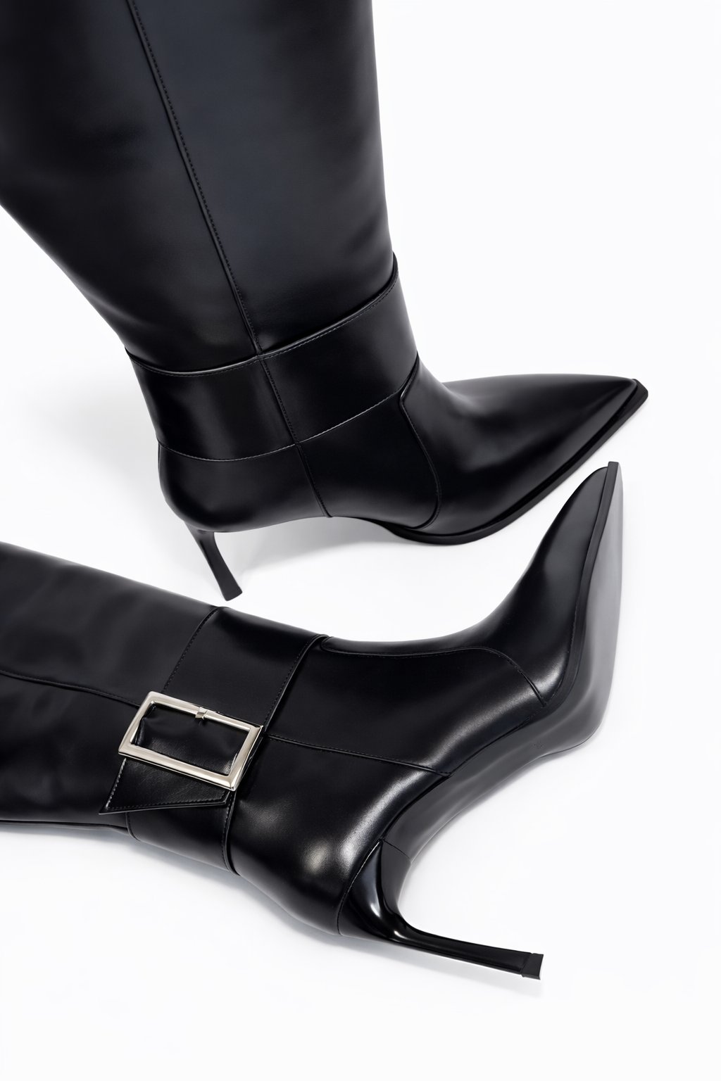 Serry İnce Topuklu Çizme Siyah - Topuklu Çizme