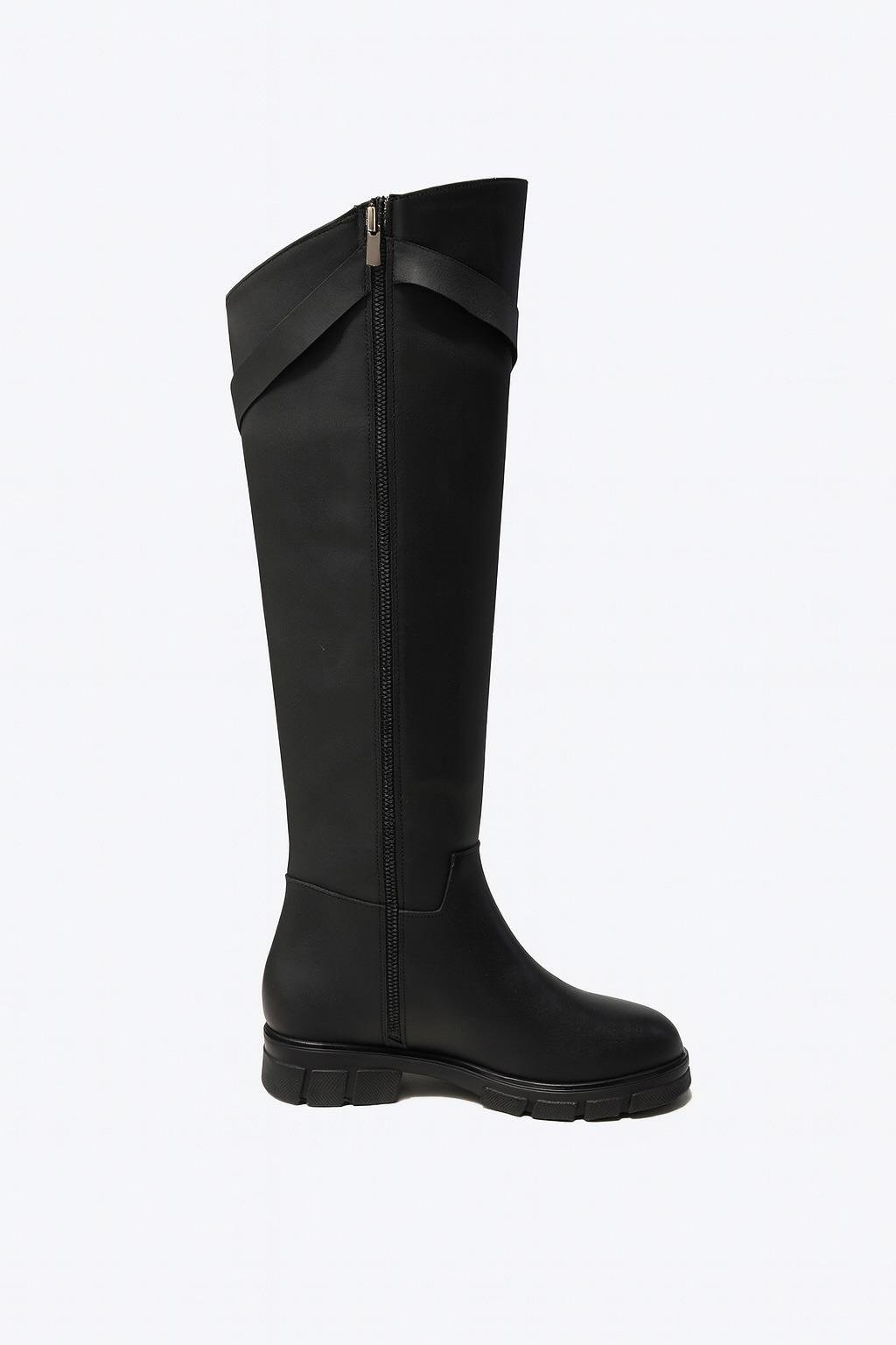 Seyya Çizme Siyah - Düz Çizme