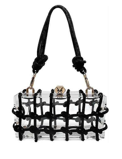 Shay Kristal Taşlı Çanta Şeffaf - ÇANTA