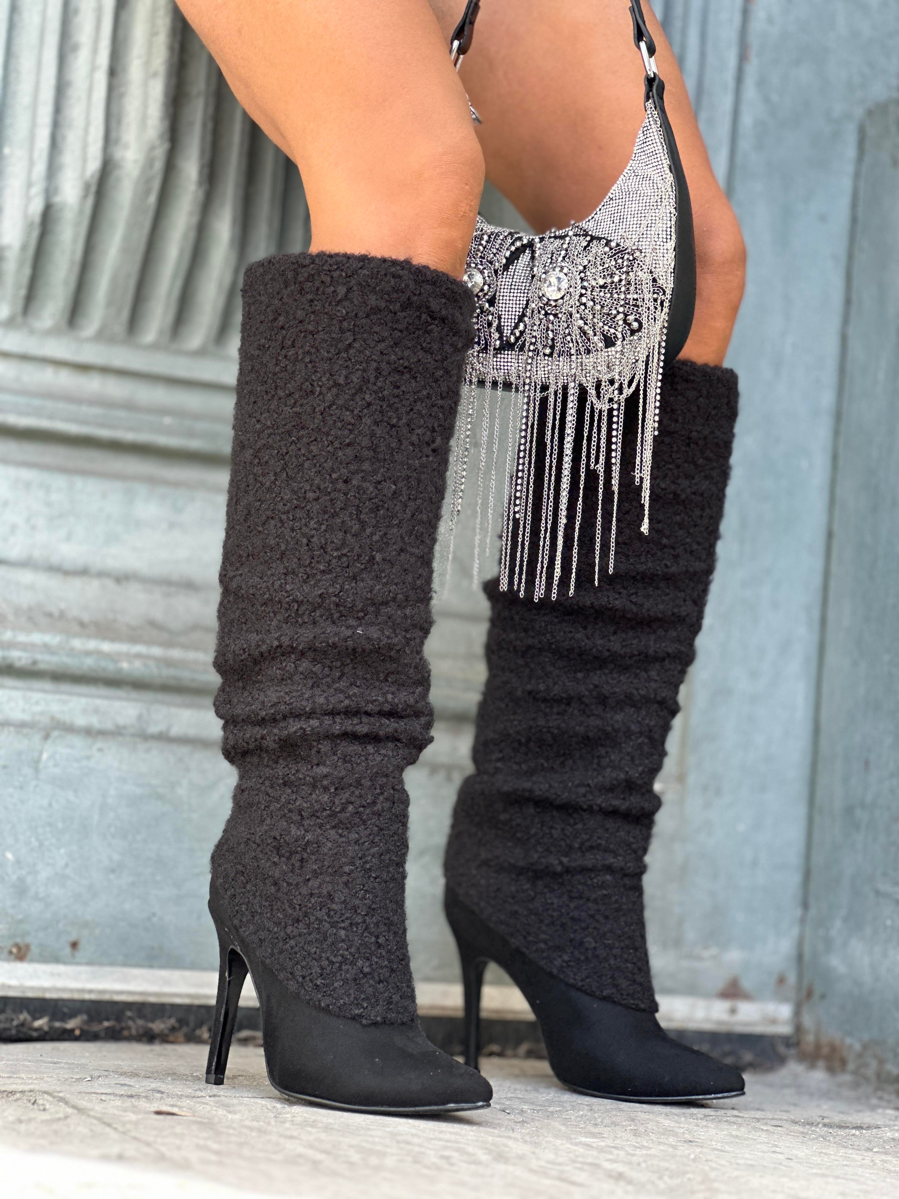 Shupe Süet Çizme Siyah - ÇİZME