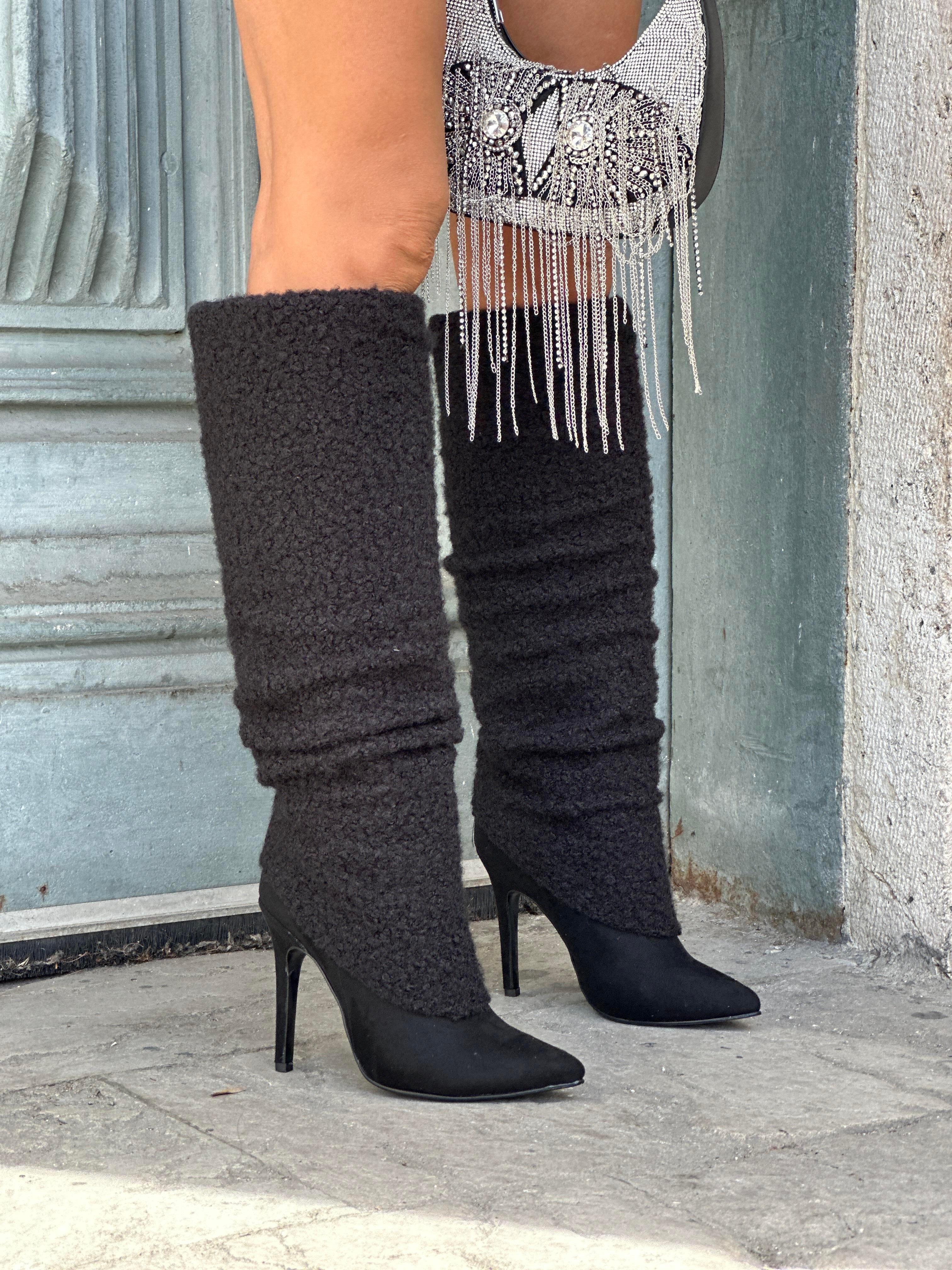 Shupe Süet Çizme Siyah - ÇİZME