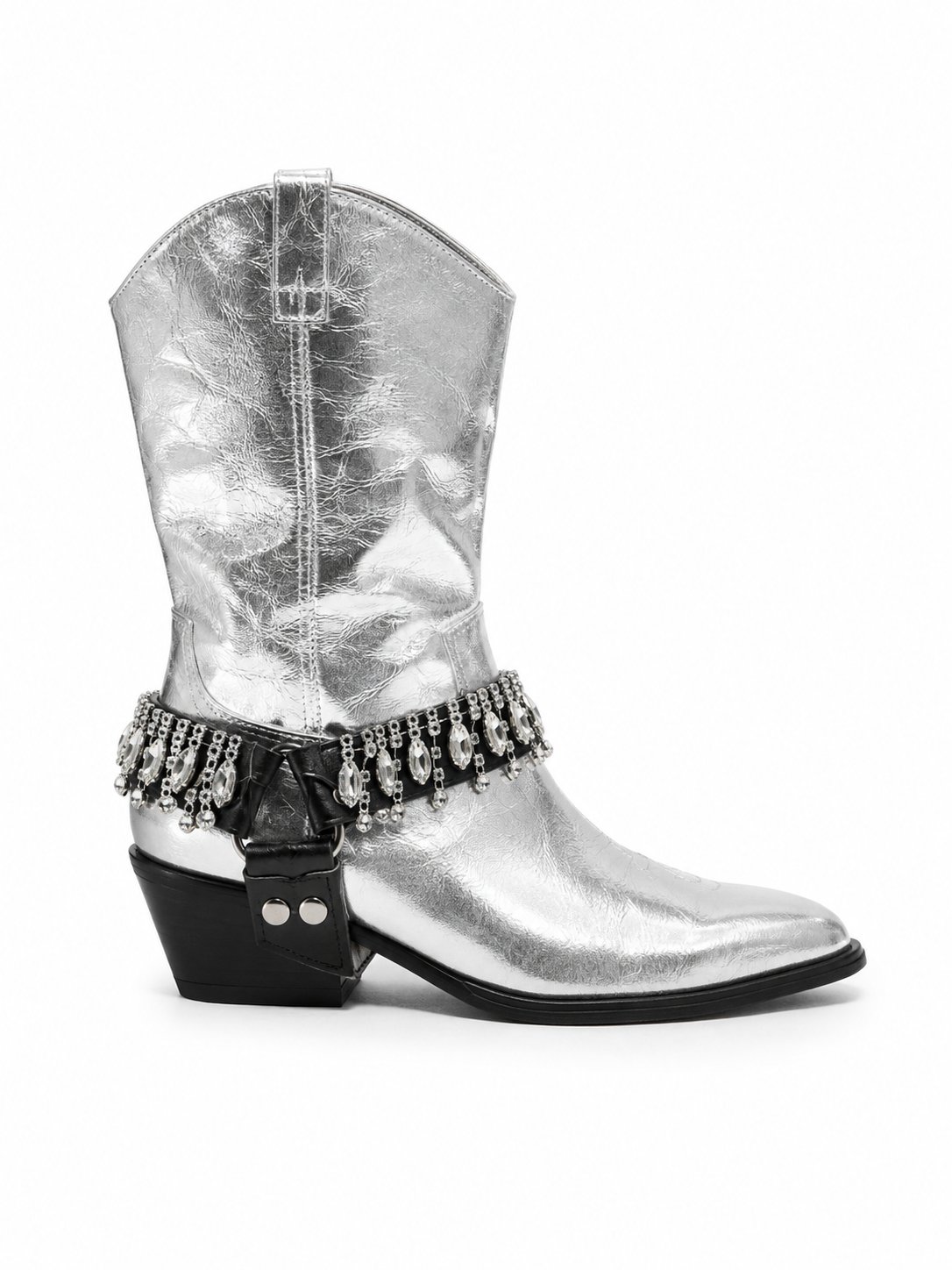 Silver Sparkle Kovboy Bot - 