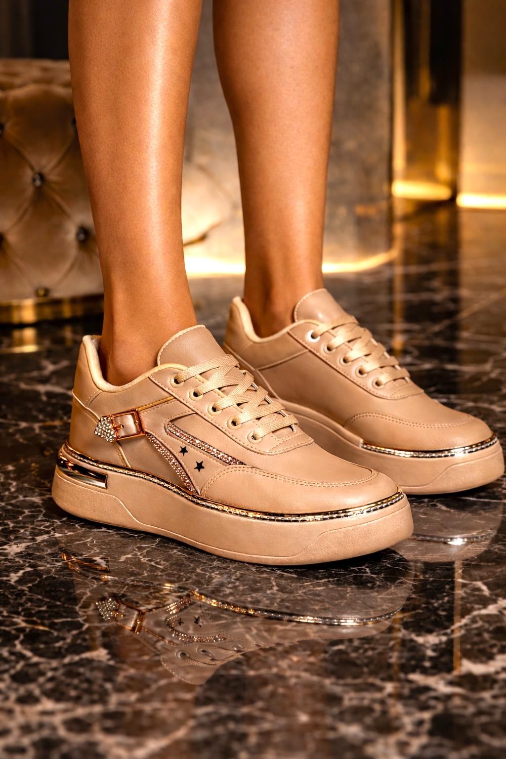 Simge Spor Ayakkabı Vizon - Spor Ayakkabı