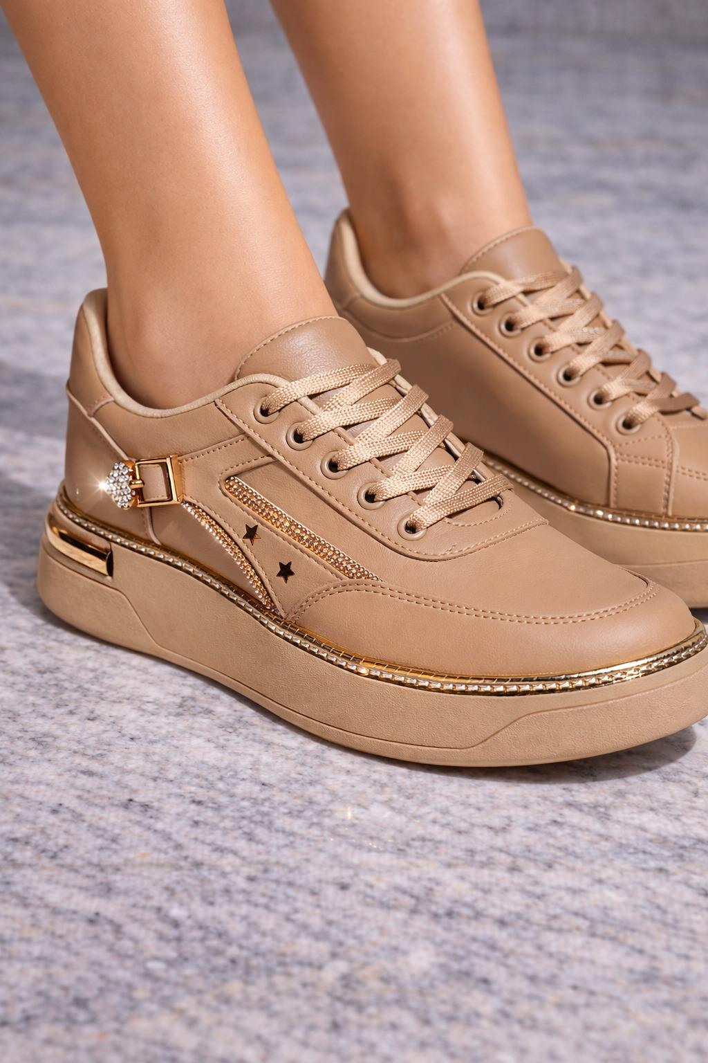 Simge Spor Ayakkabı Vizon - Spor Ayakkabı