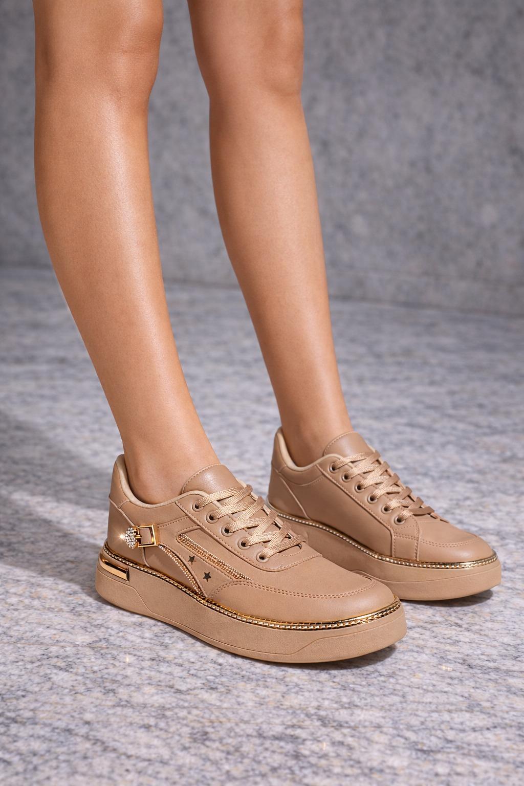 Simge Spor Ayakkabı Vizon - Spor Ayakkabı