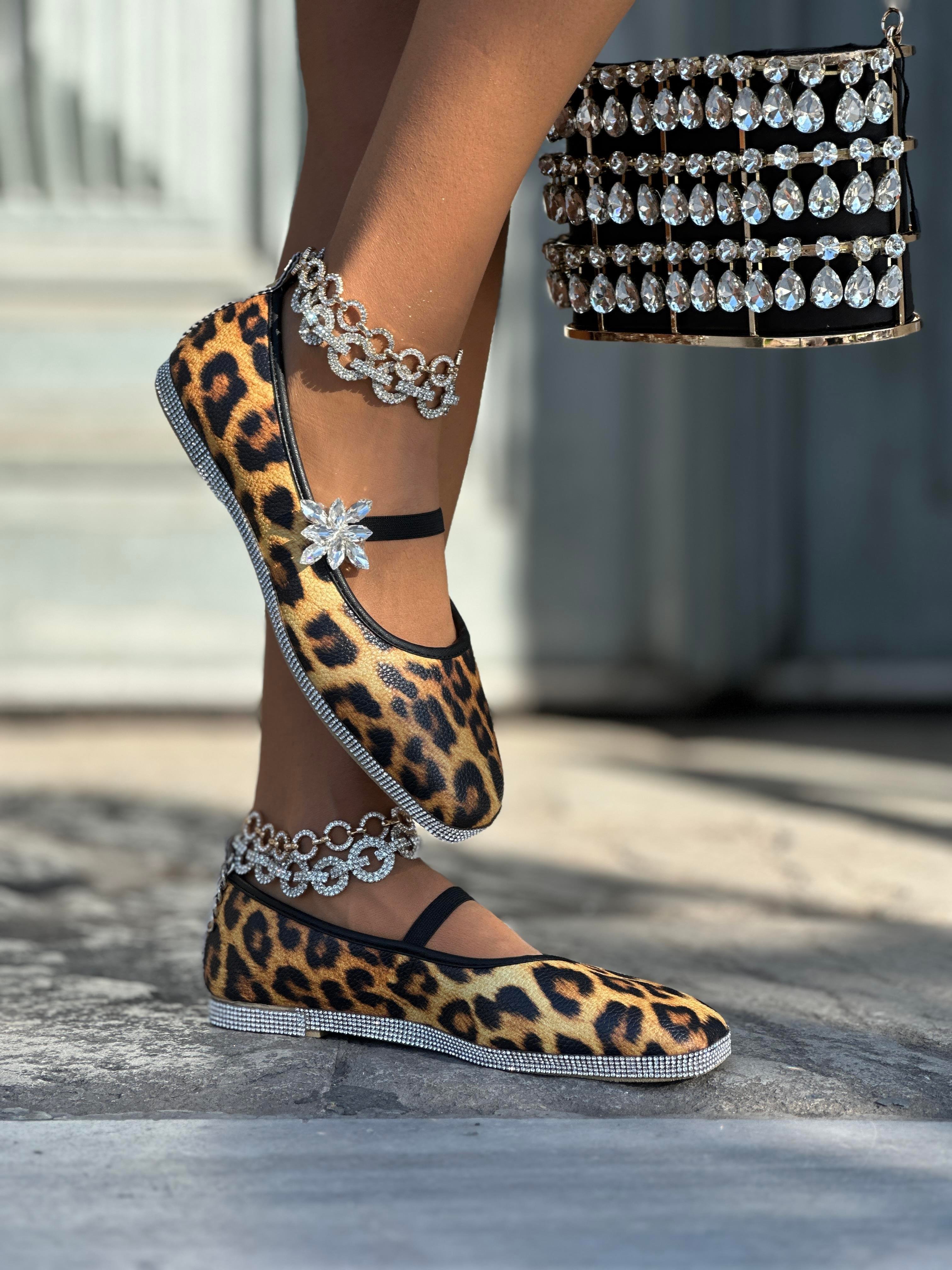 Strong Özel Tasarım Babet Leopar - KADIN AYAKKABI