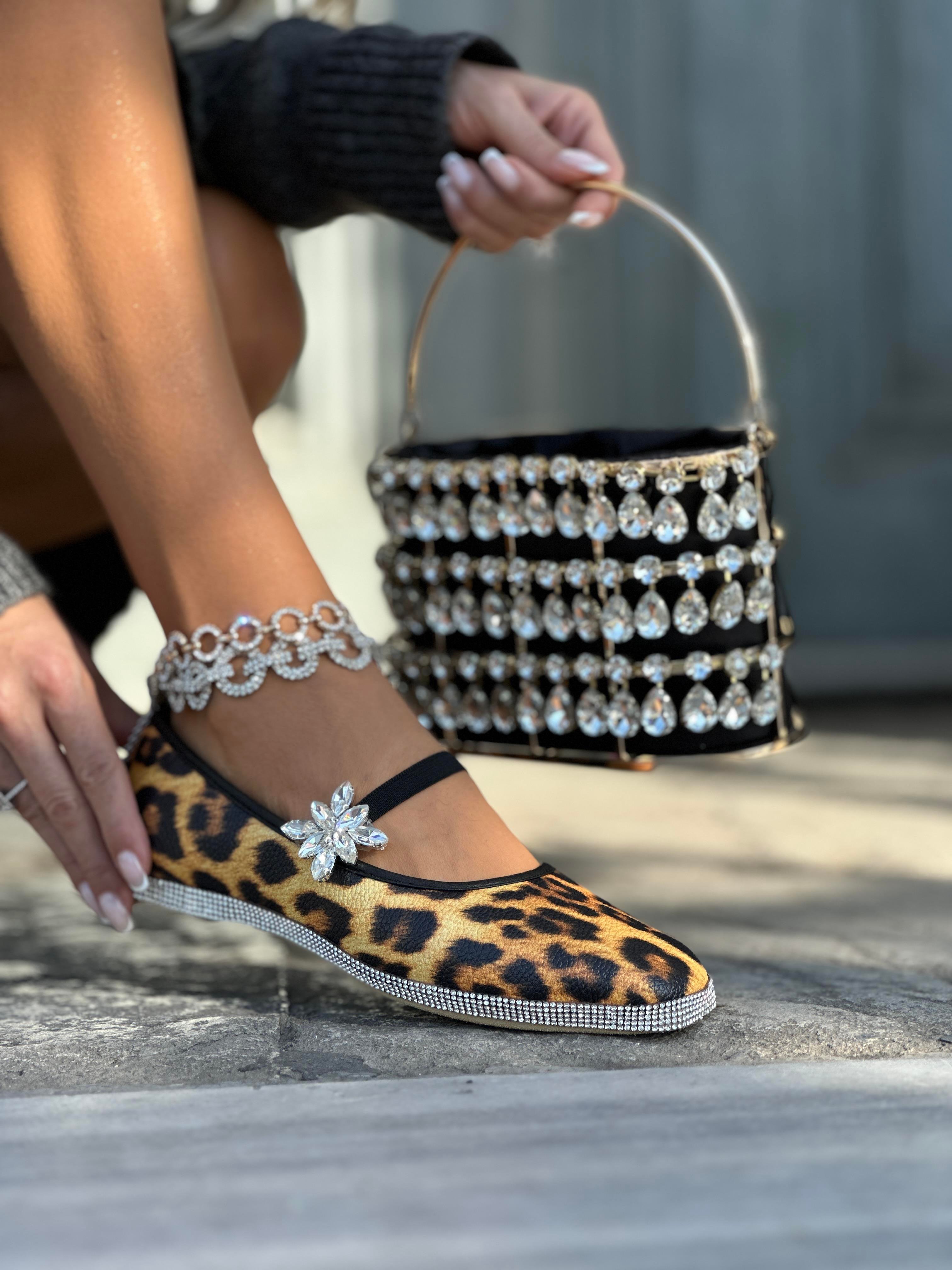 Strong Özel Tasarım Babet Leopar - KADIN AYAKKABI