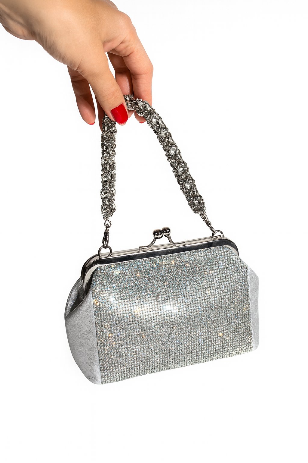 Sude Kristal Çanta Gümüş - 