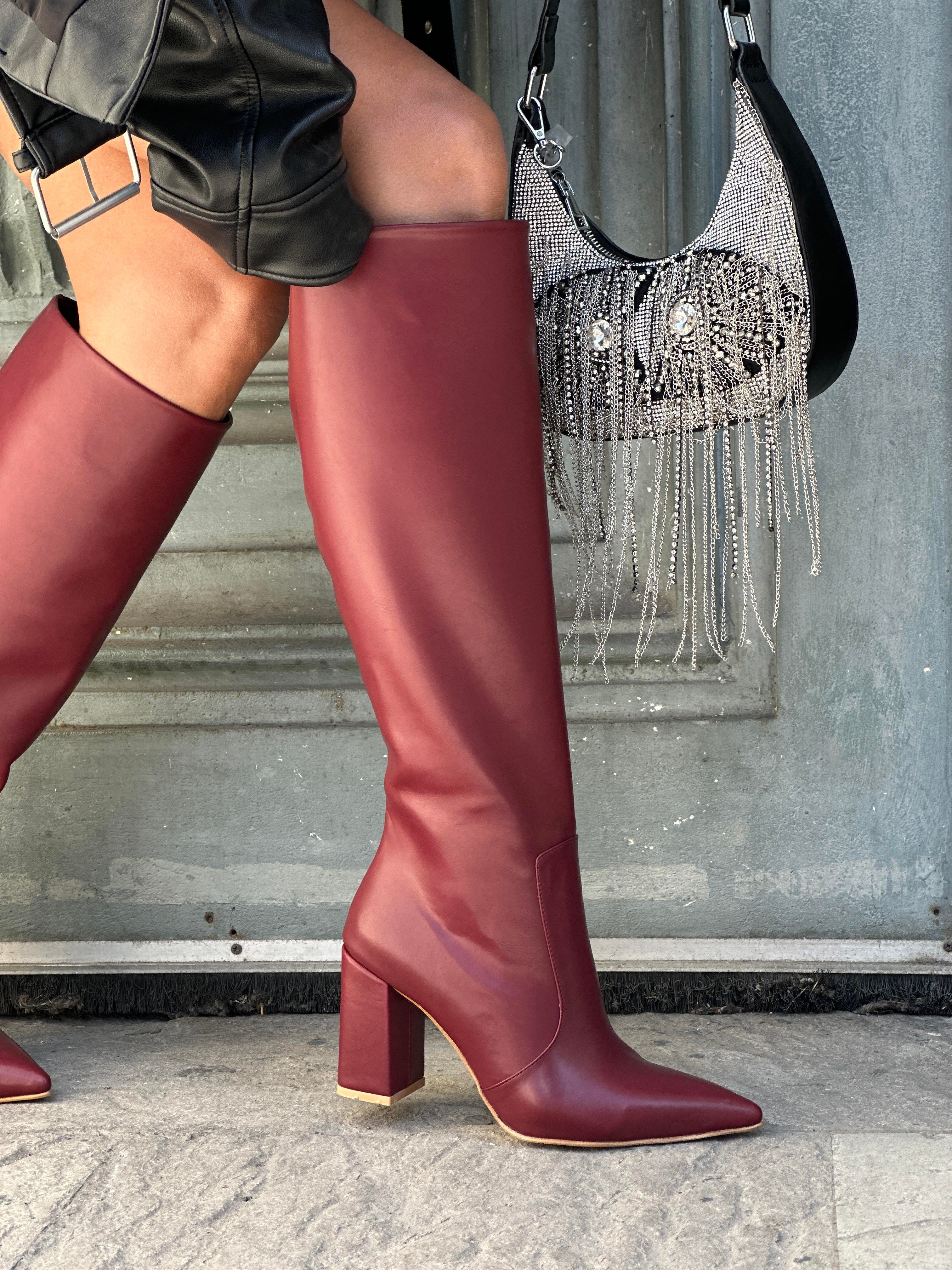 Sugg Çizme Bordo - LONG BOOTS