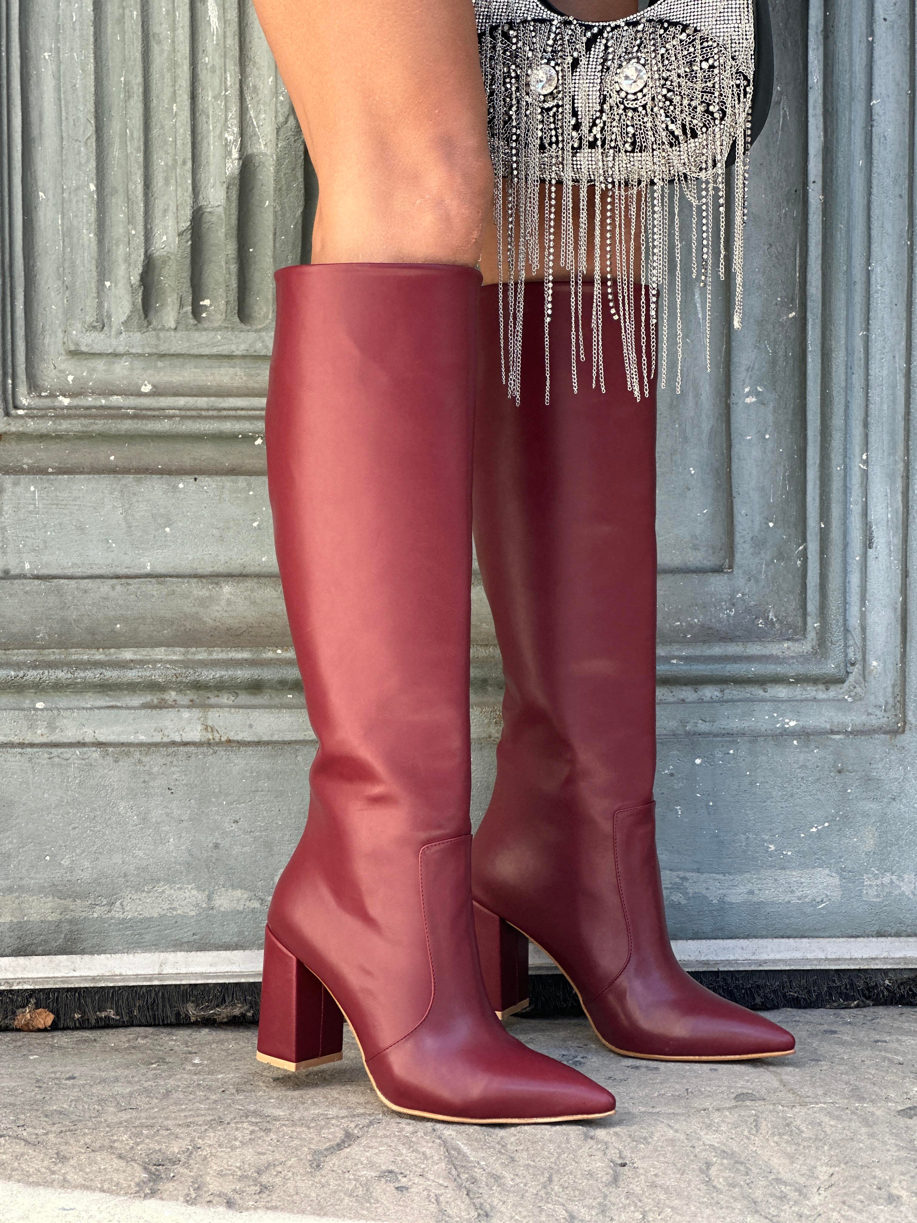 Sugg Çizme Bordo - LONG BOOTS