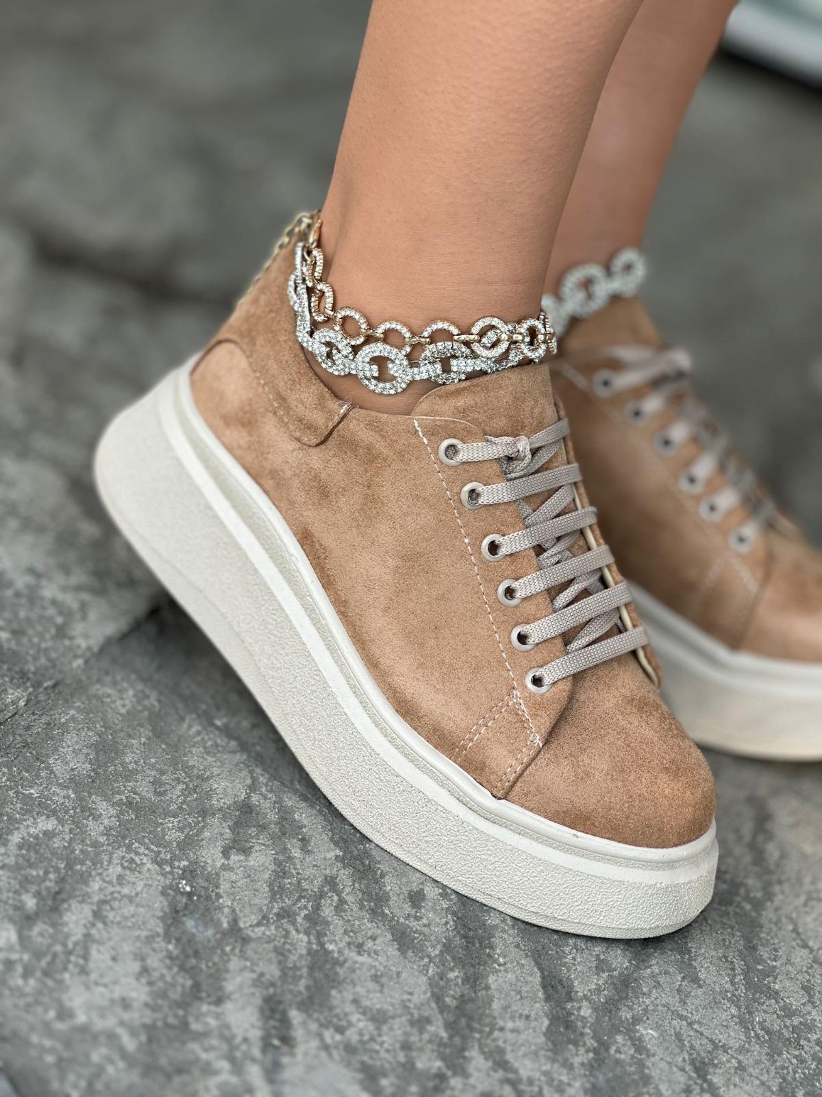 Suli Spor Ayakkabı Kahverengi - WOMAN SHOES