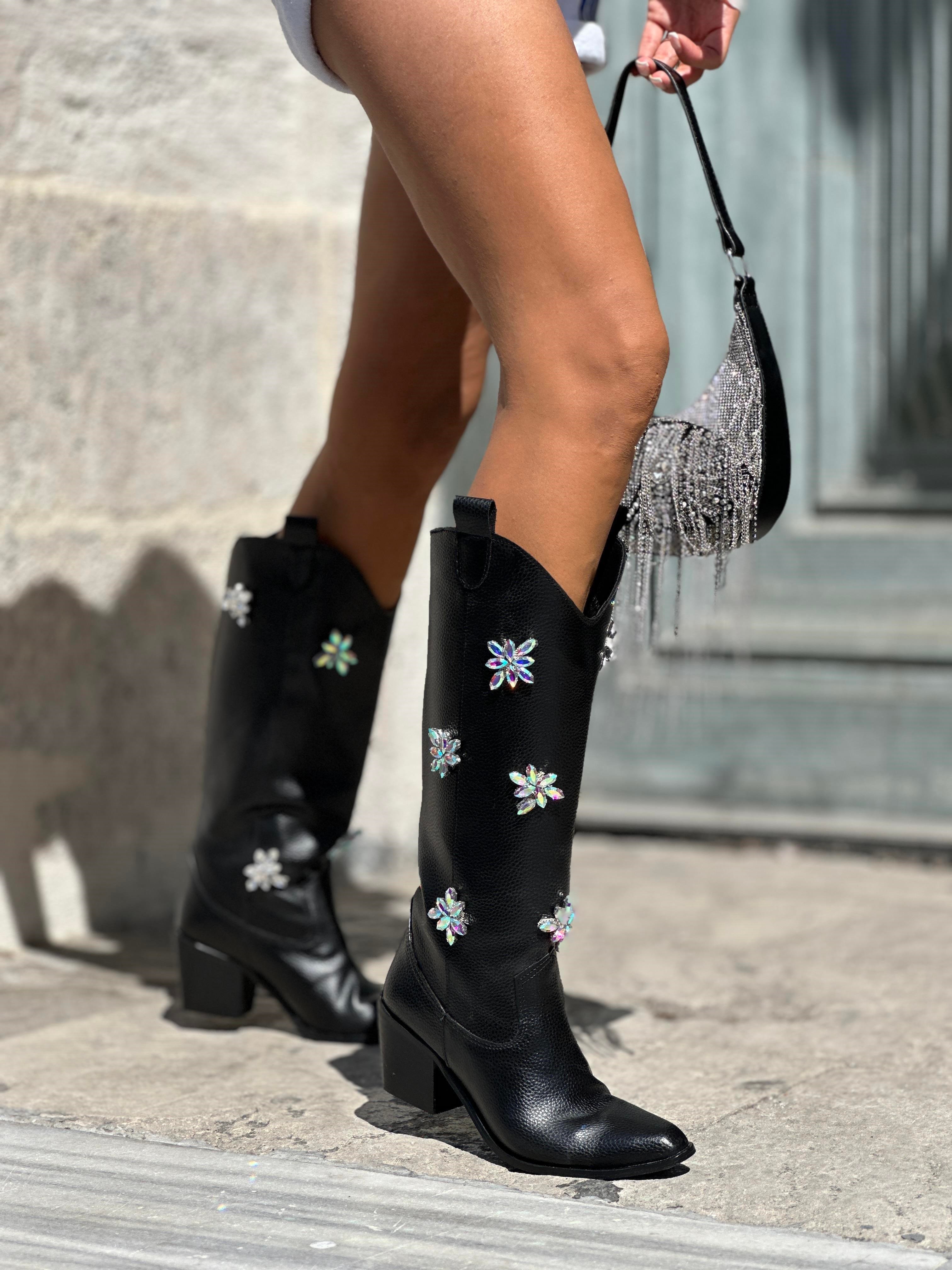 Taylor Çizme Siyah - Cowboy Çizme
