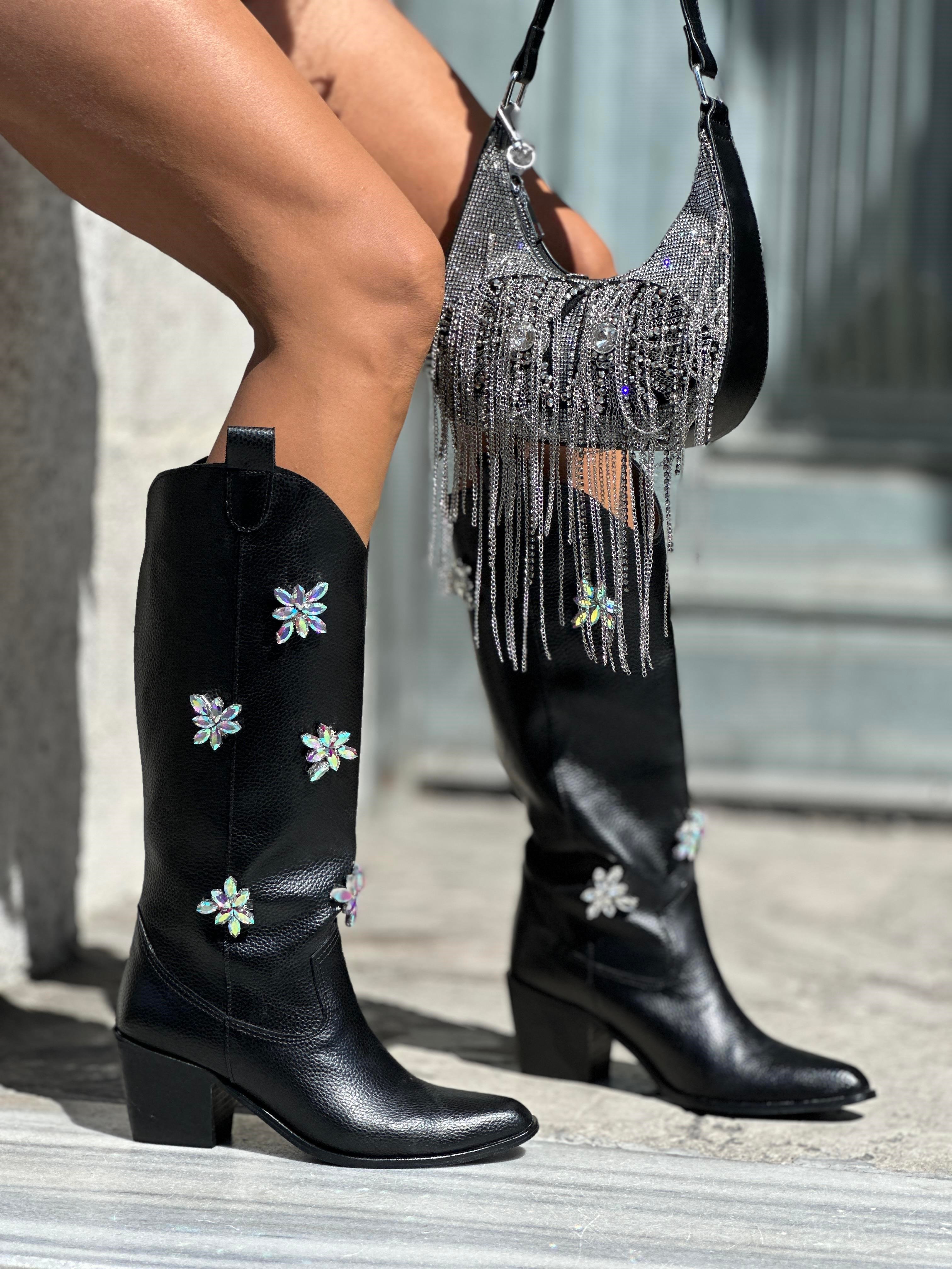 Taylor Çizme Siyah - Cowboy Çizme