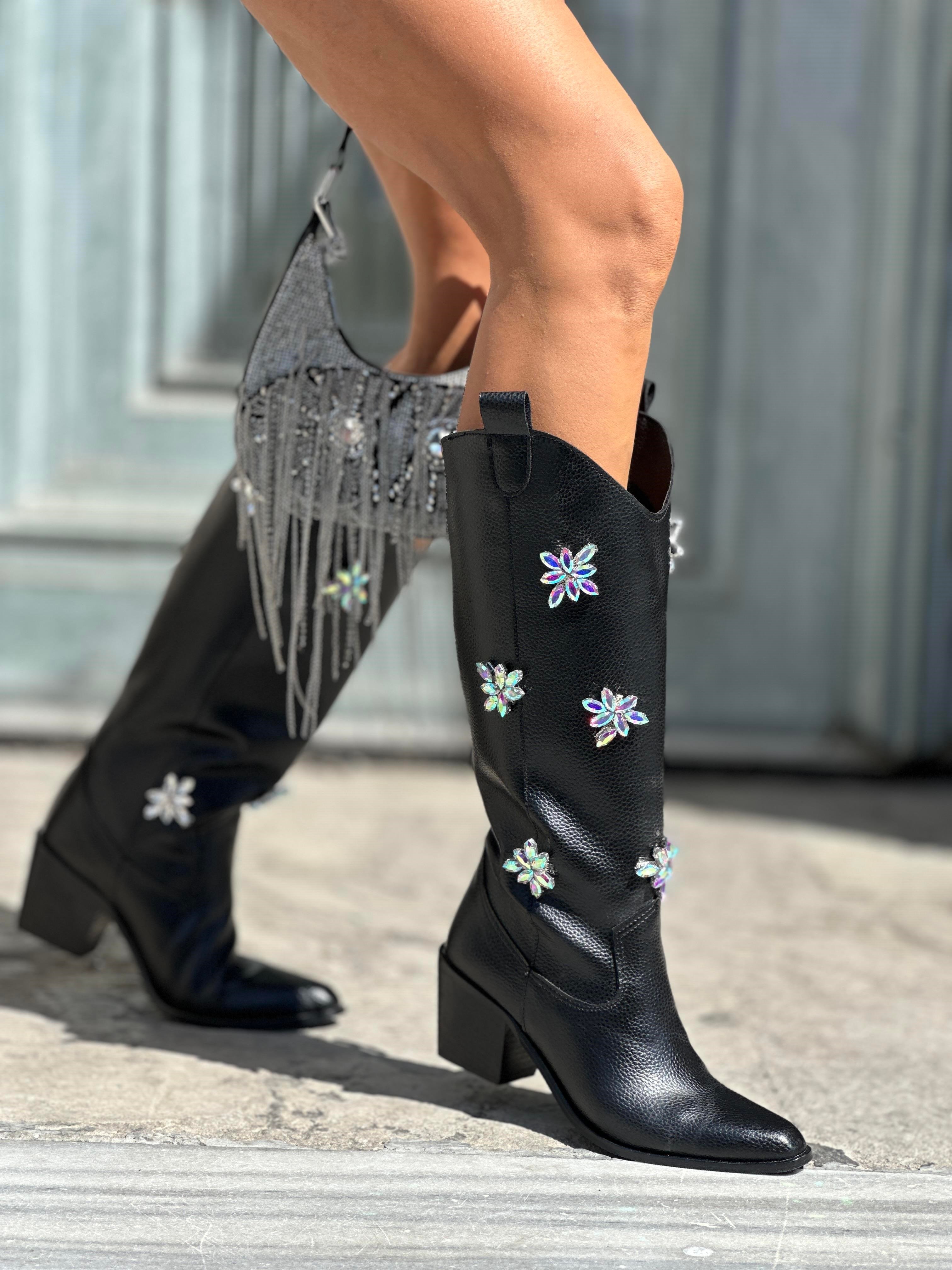 Taylor Çizme Siyah - Cowboy Çizme