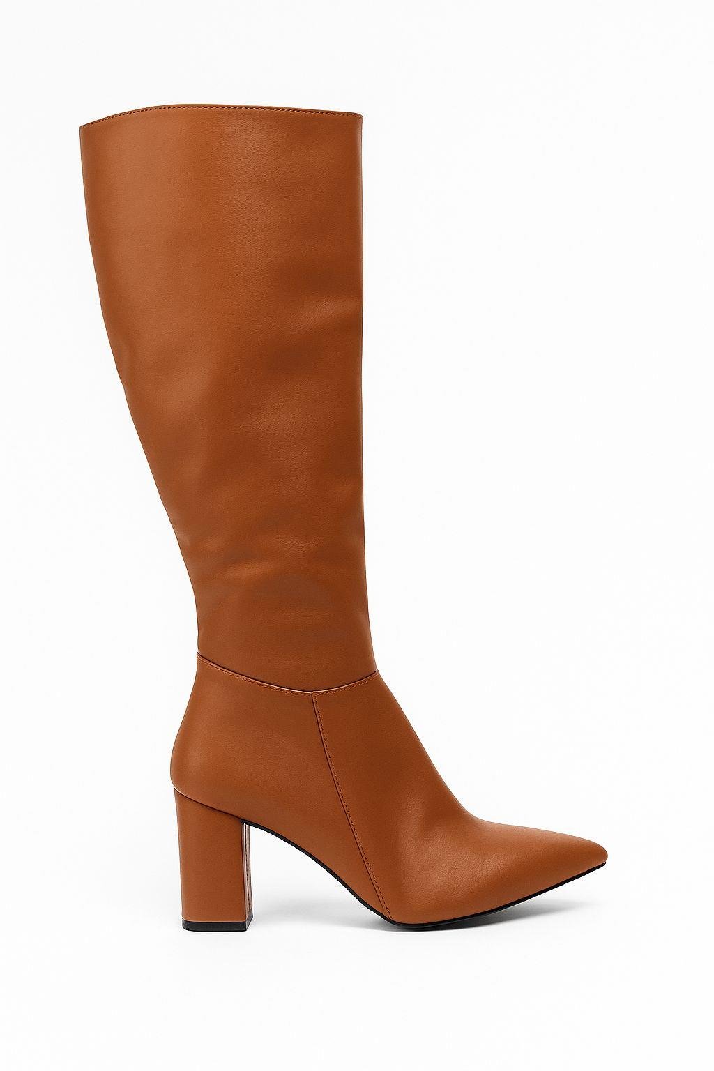 Tekia Topuklu Çizme Taba - Topuklu Çizme
