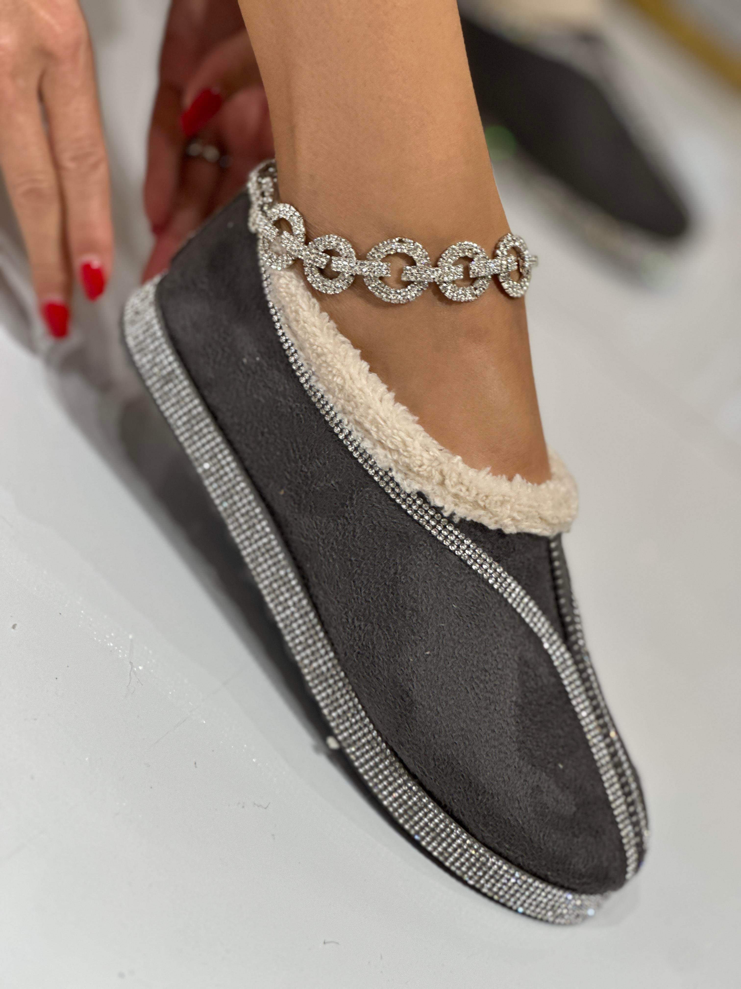 Totem Babet Gri - KADIN AYAKKABI