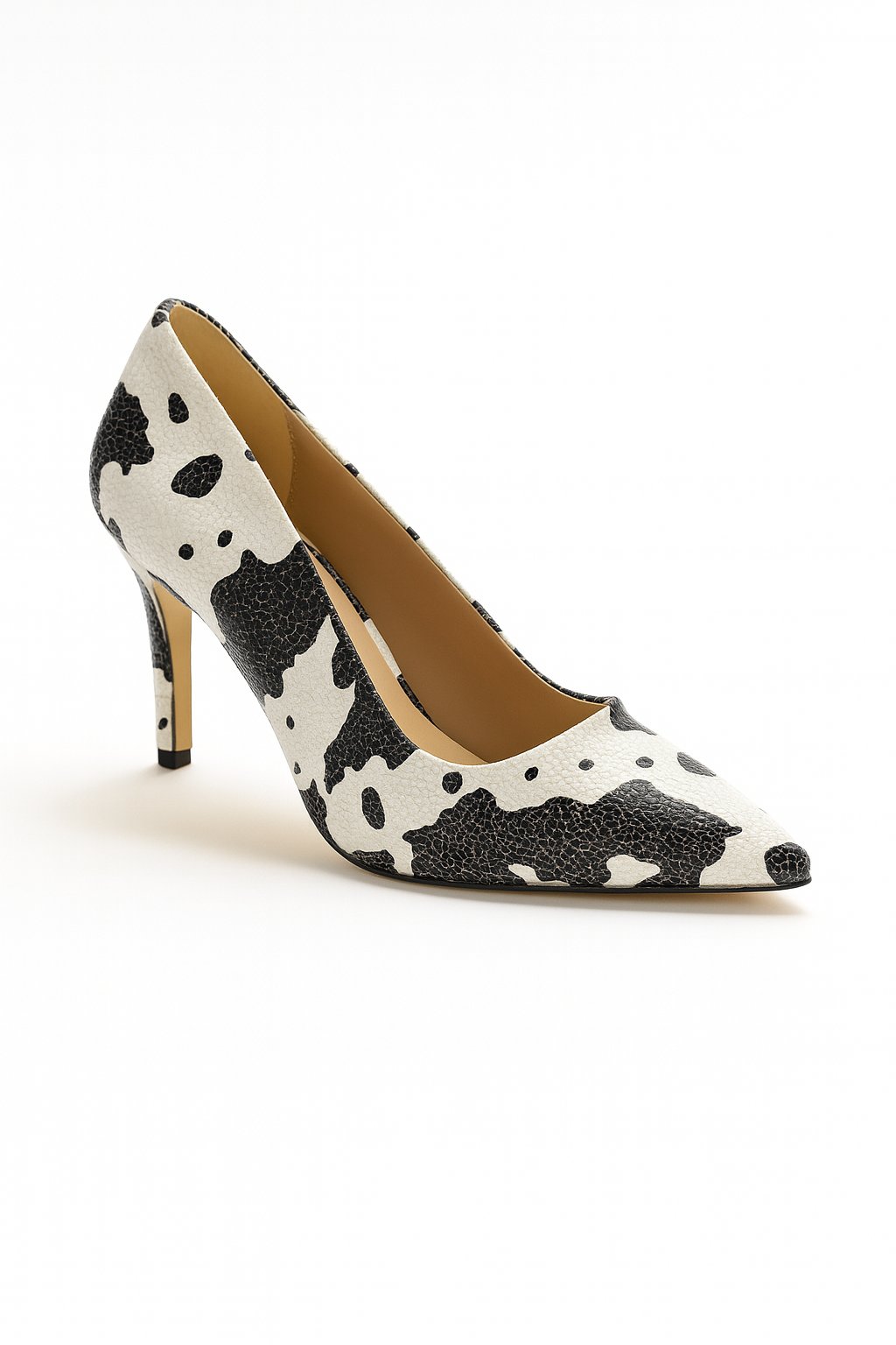 Trina Desenli Stiletto Siyah Beyaz - WOMAN SHOES