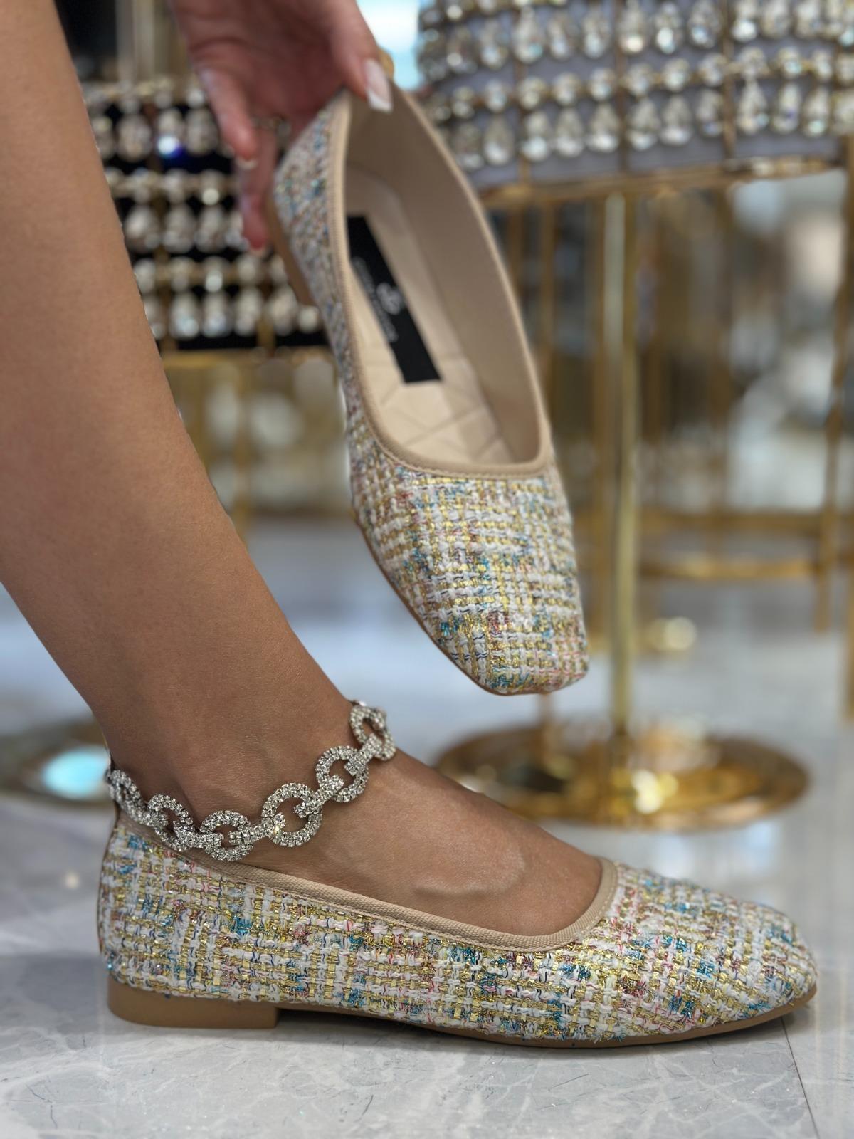 Tuny 2 Özel Tasarım Babet Bej - KADIN AYAKKABI