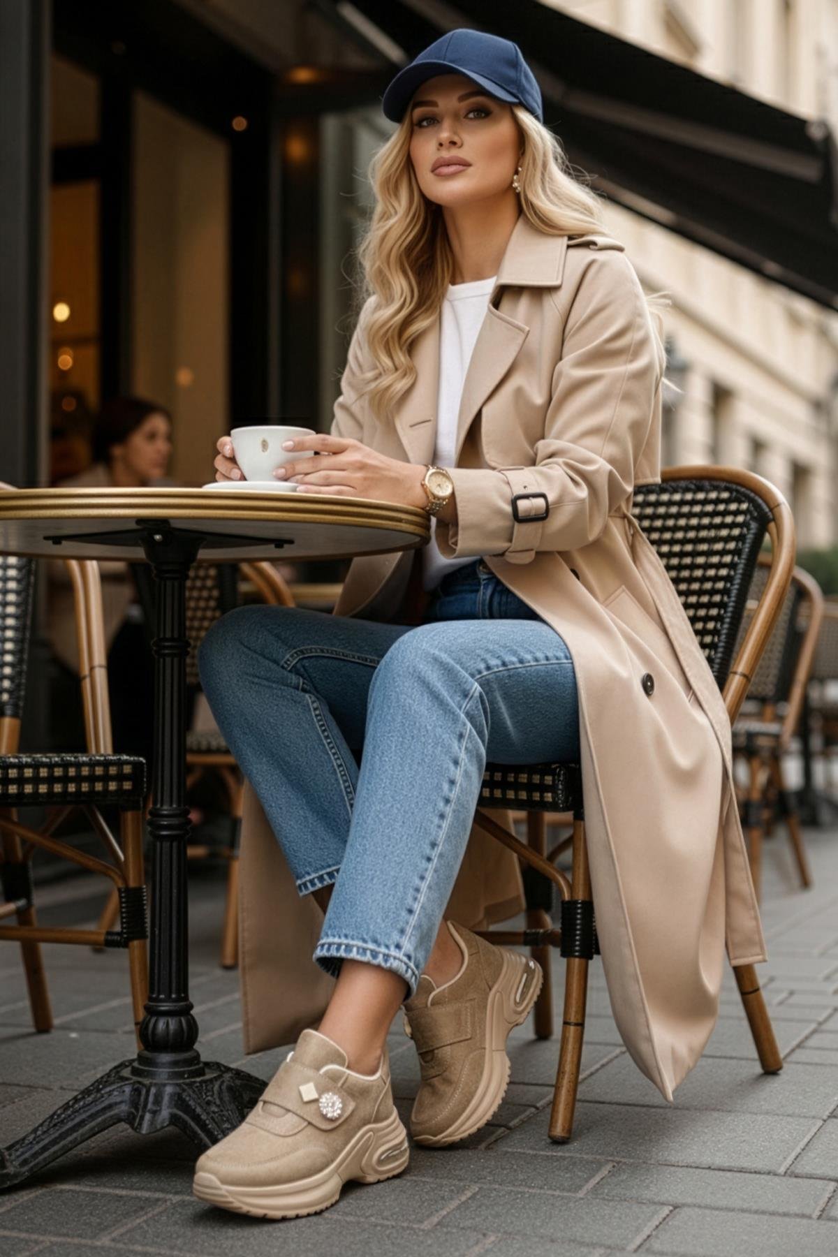 Urban Chic Süet Spor Ayakkabı Vizon - Spor Ayakkabı