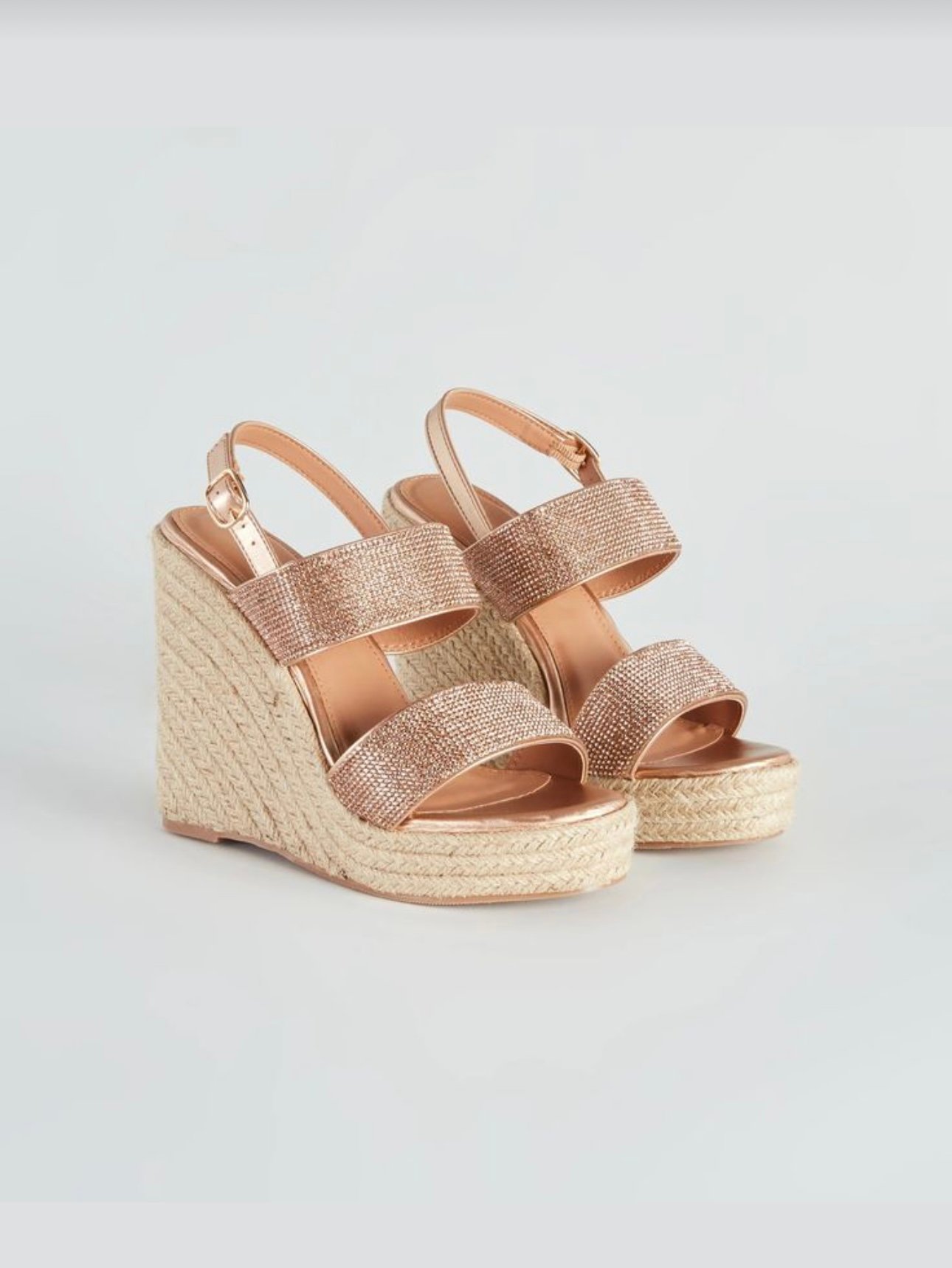 Vada Hasır Dolgu Topuk Ayakkabı Rose Gold - WOMAN SHOES